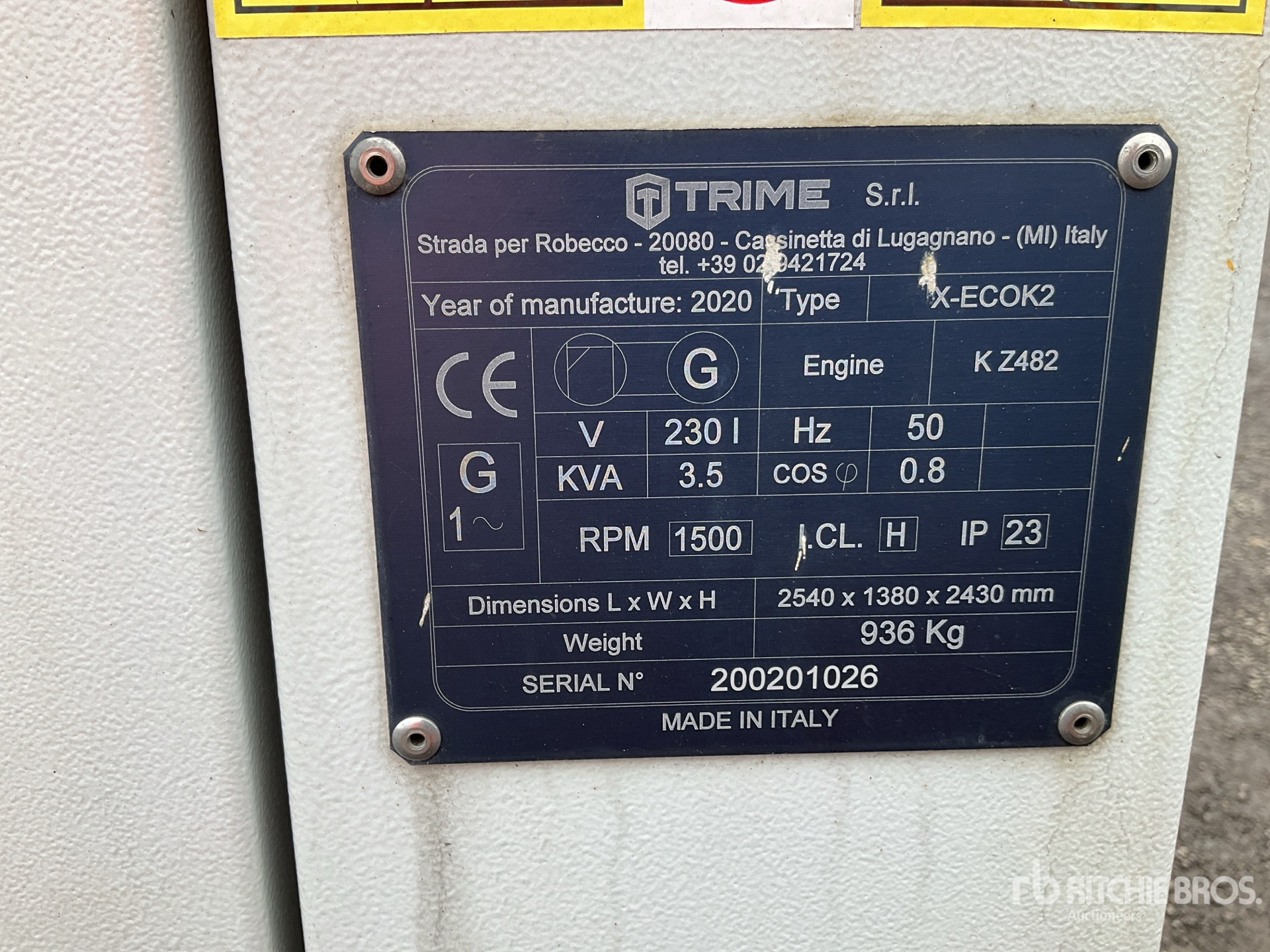 General Appearance with Seriennummer / FIN