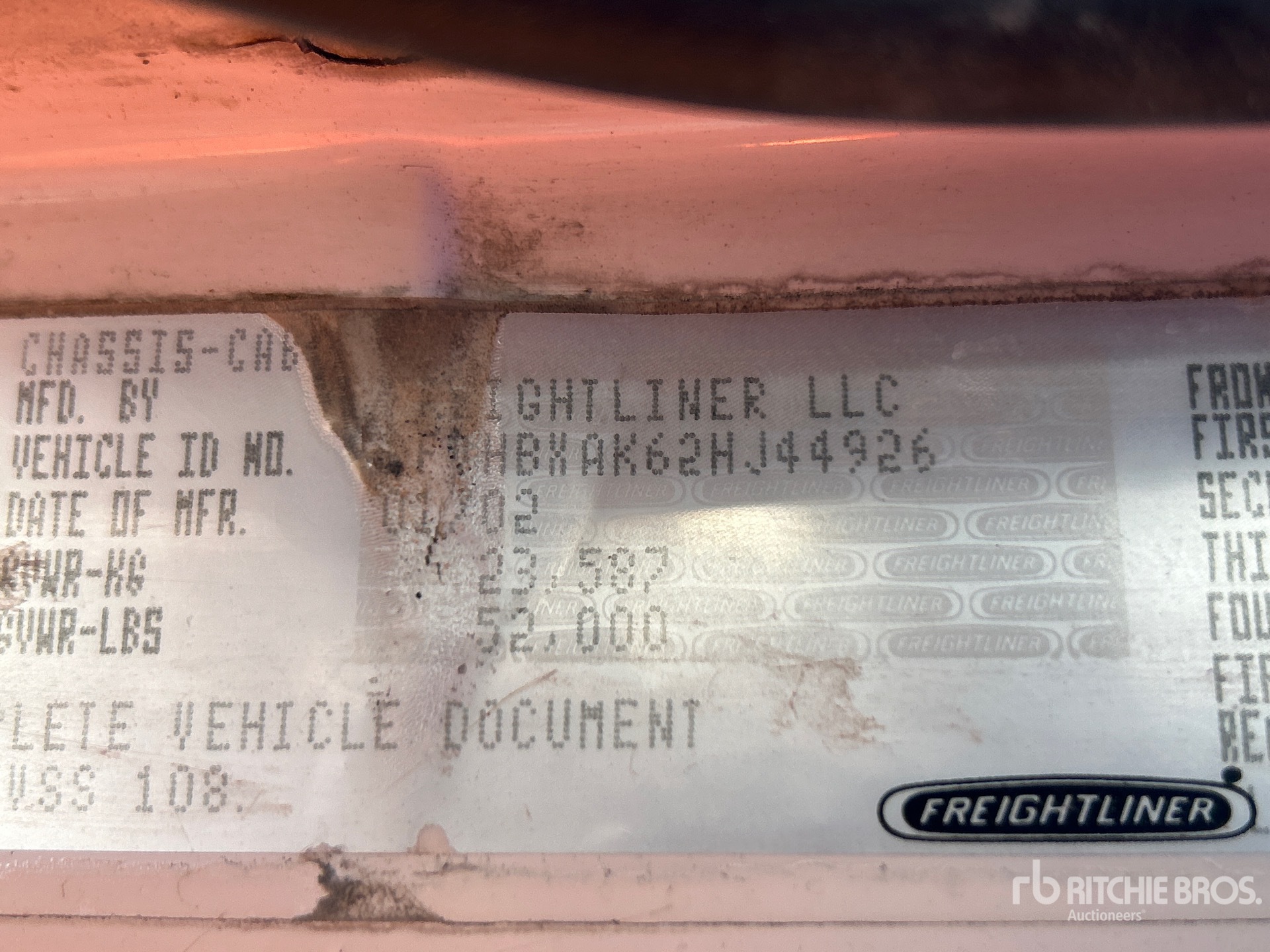 General Appearance with Numer seryjny/numer identyfikacyjny pojazdu