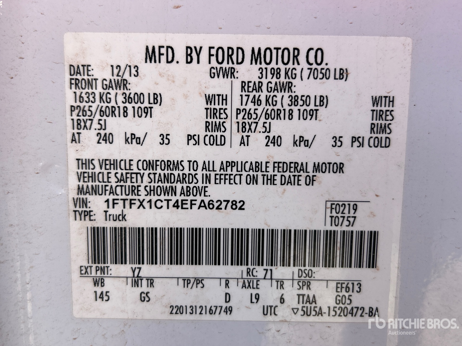 General Appearance with Seriennummer / FIN