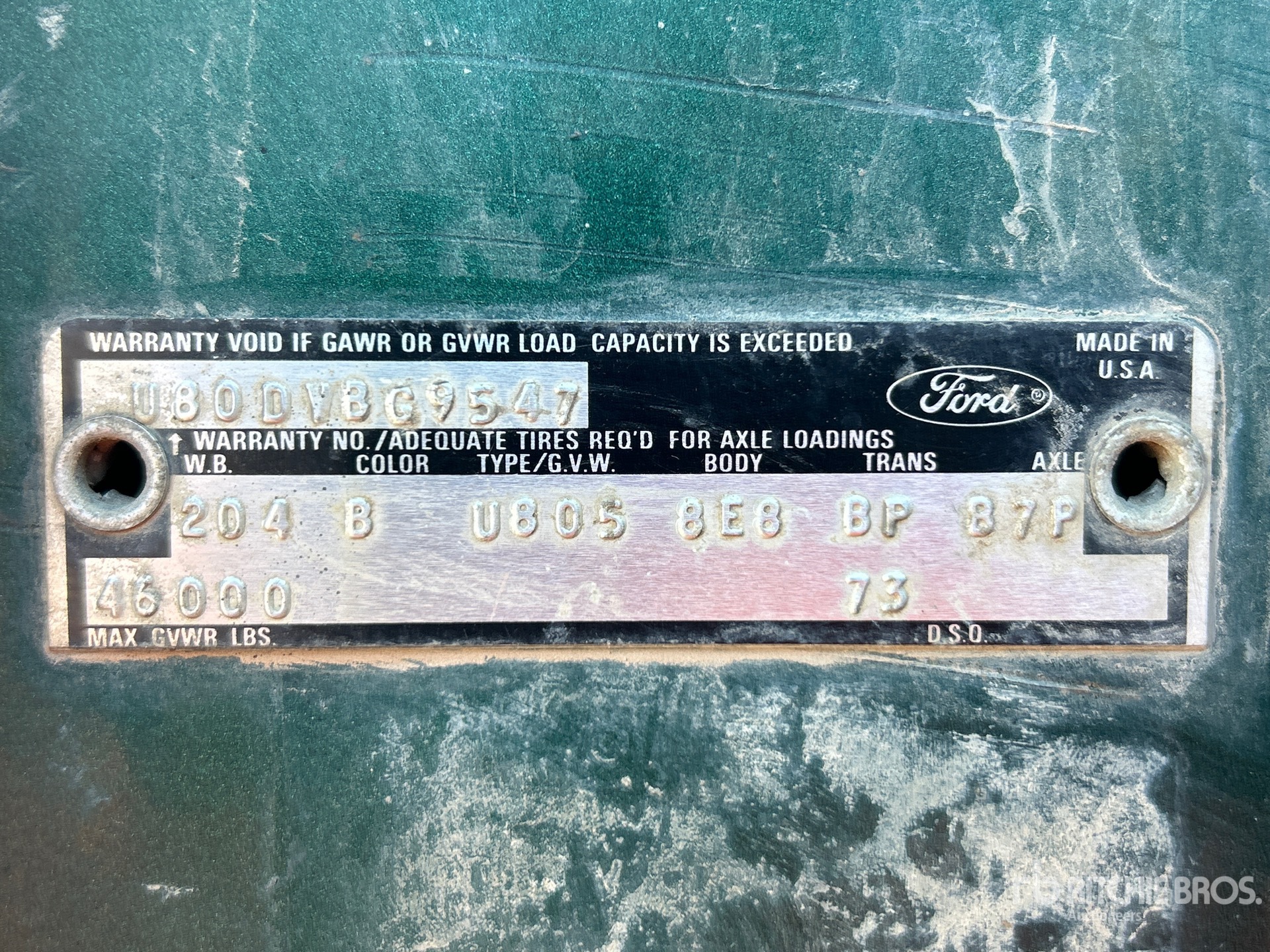 General Appearance with Seriennummer / FIN