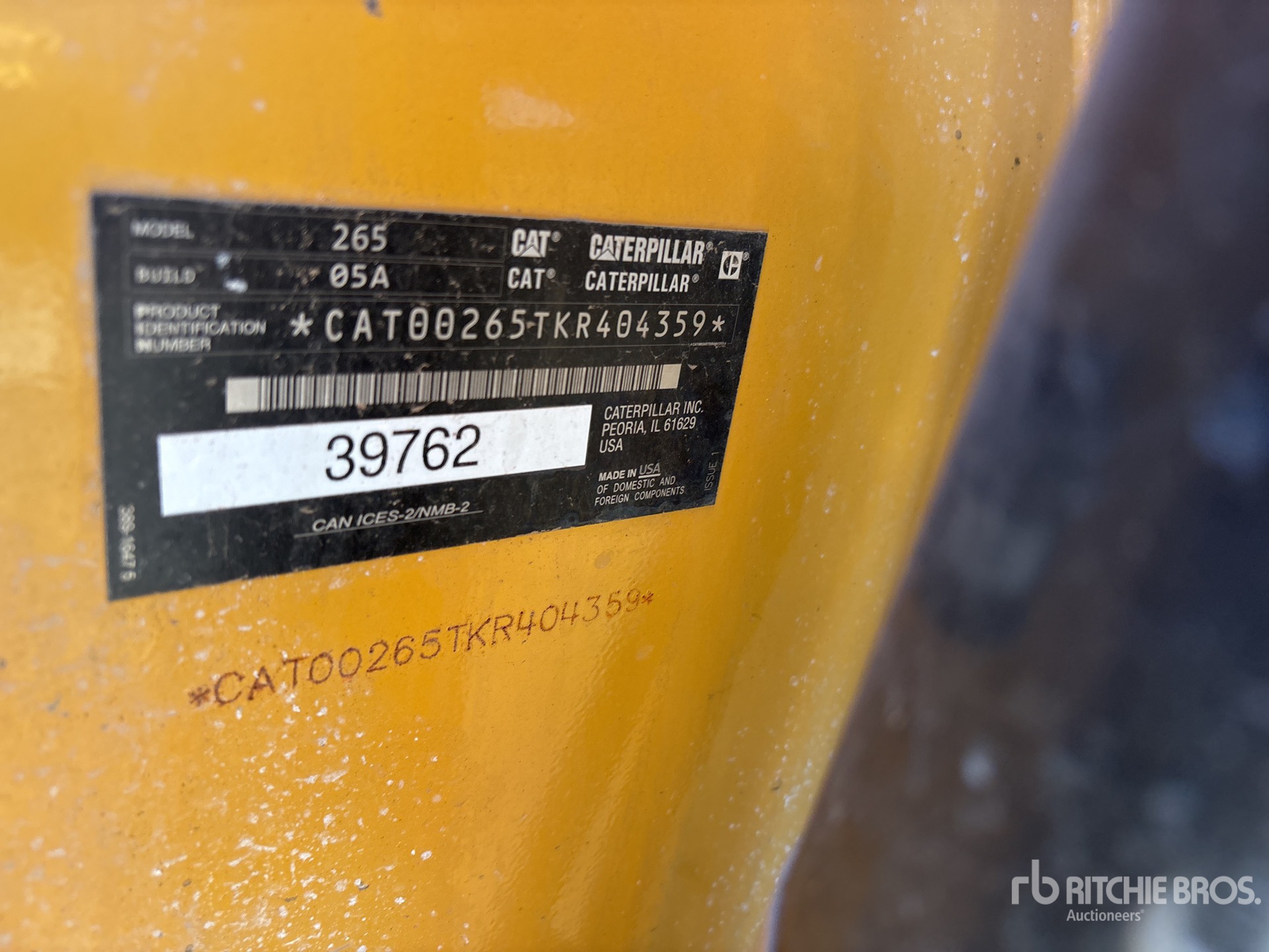 General Appearance with Numero seriale/numero d’identificazione del veicolo (VIN)