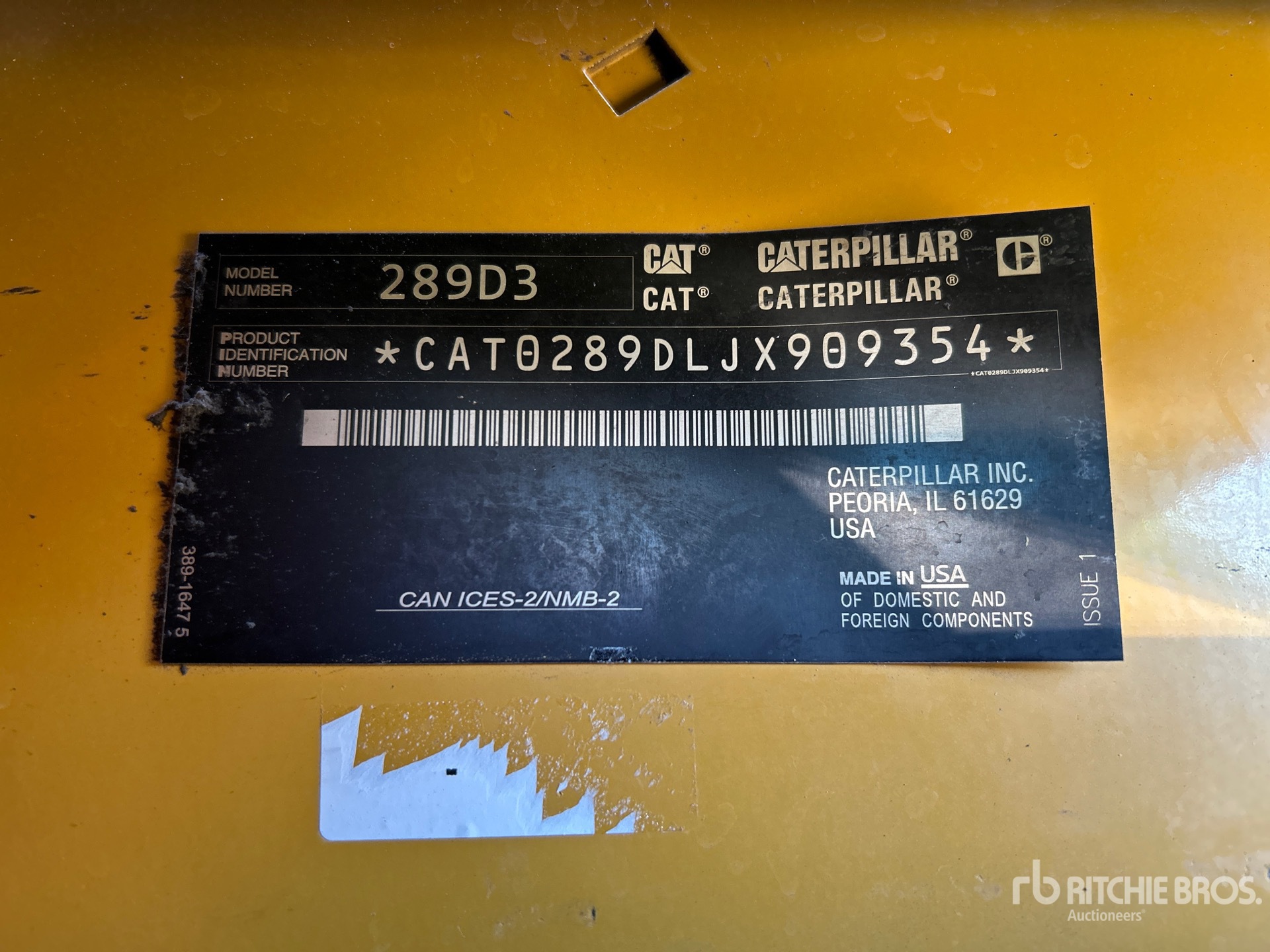 General Appearance with N.º de serie/VIN