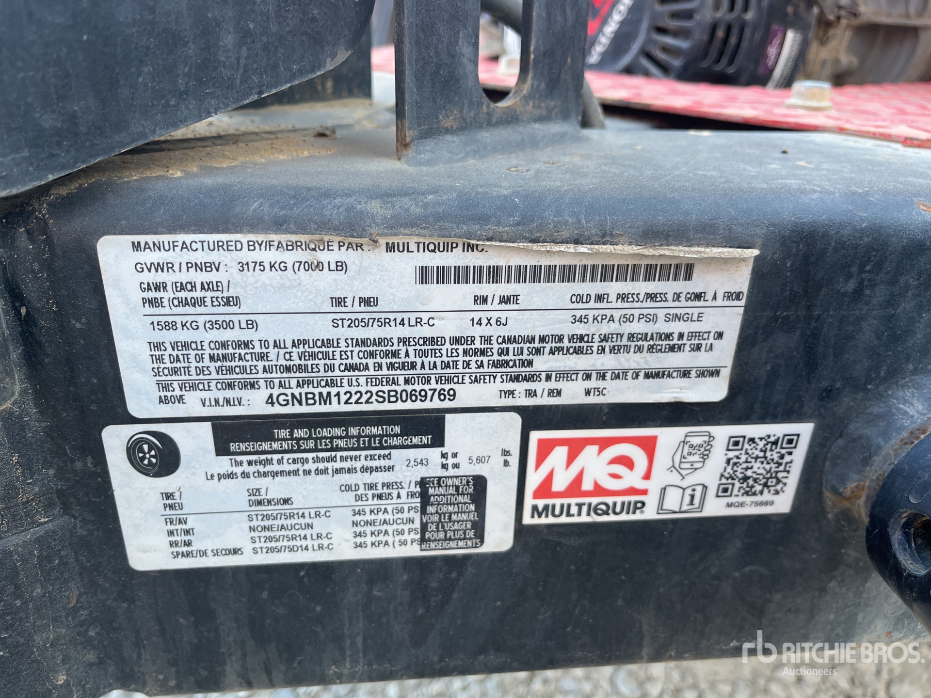 General Appearance with N.º de serie/VIN