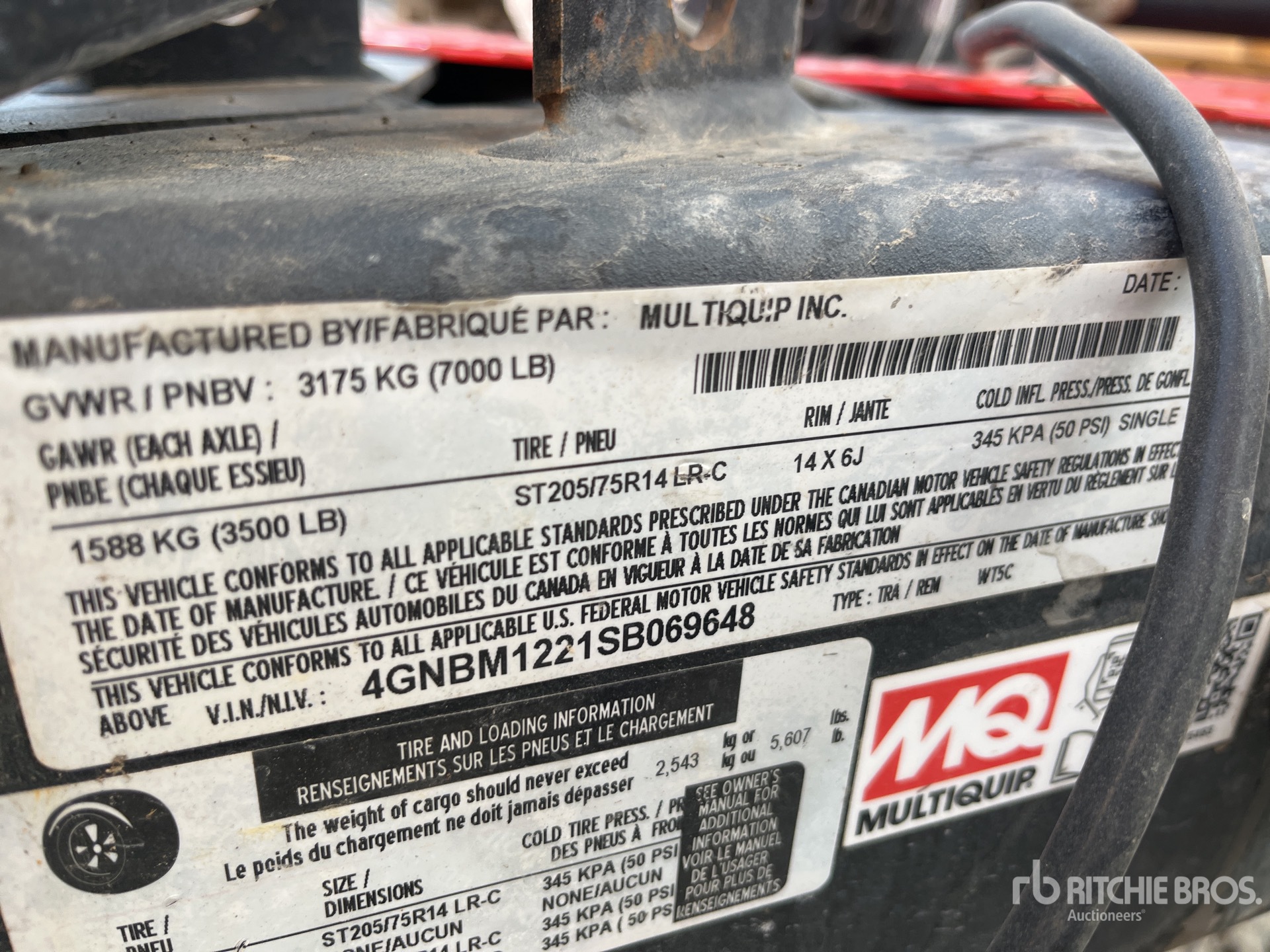 General Appearance with N.º de serie/VIN