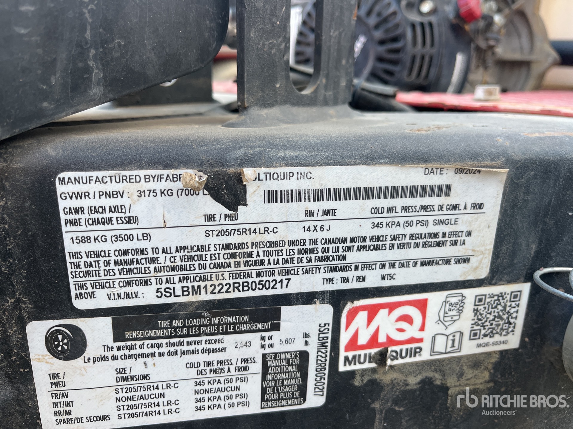 General Appearance with N.º de serie/VIN