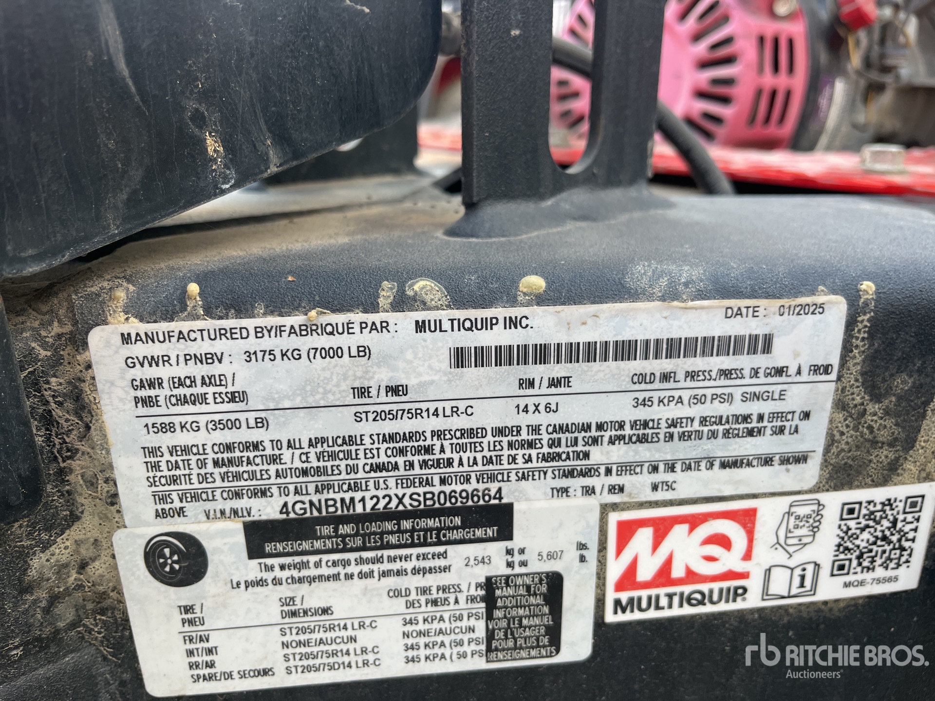 General Appearance with N.º de serie/VIN