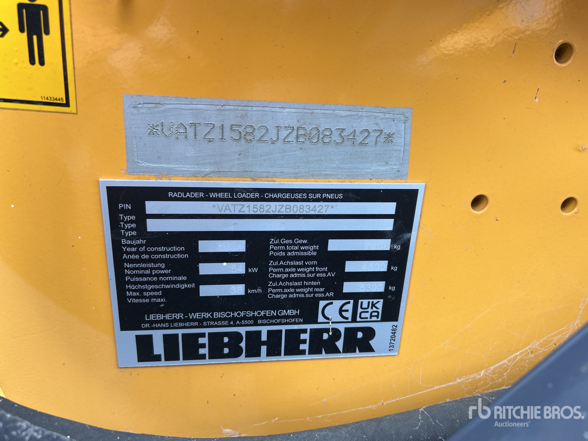 General Appearance with N.º de serie/VIN