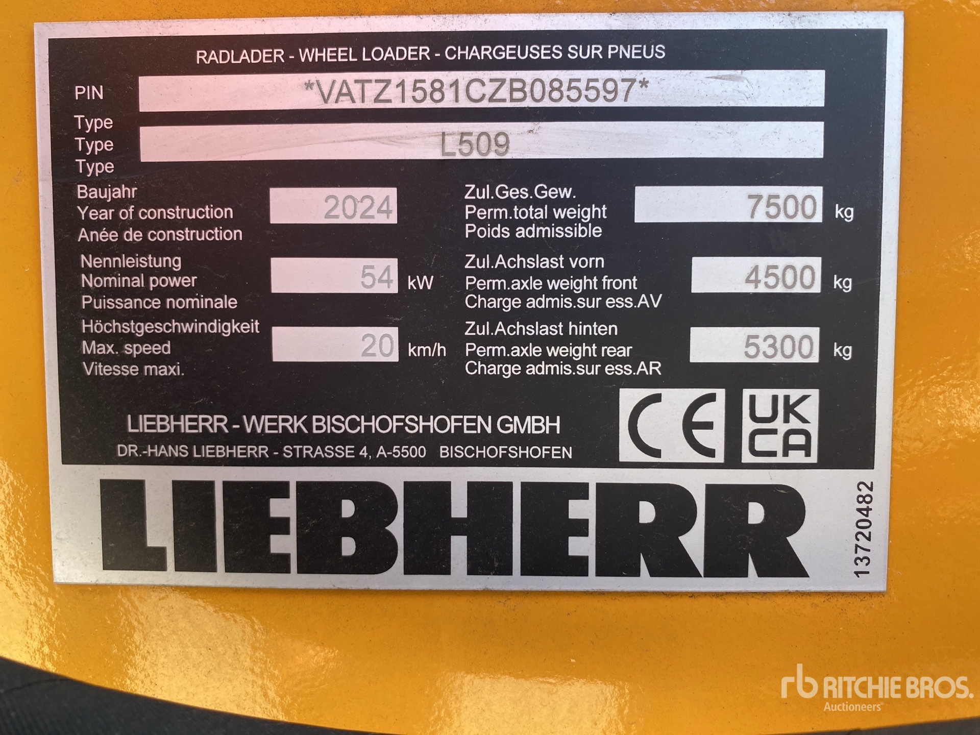 General Appearance with N.º de serie/VIN