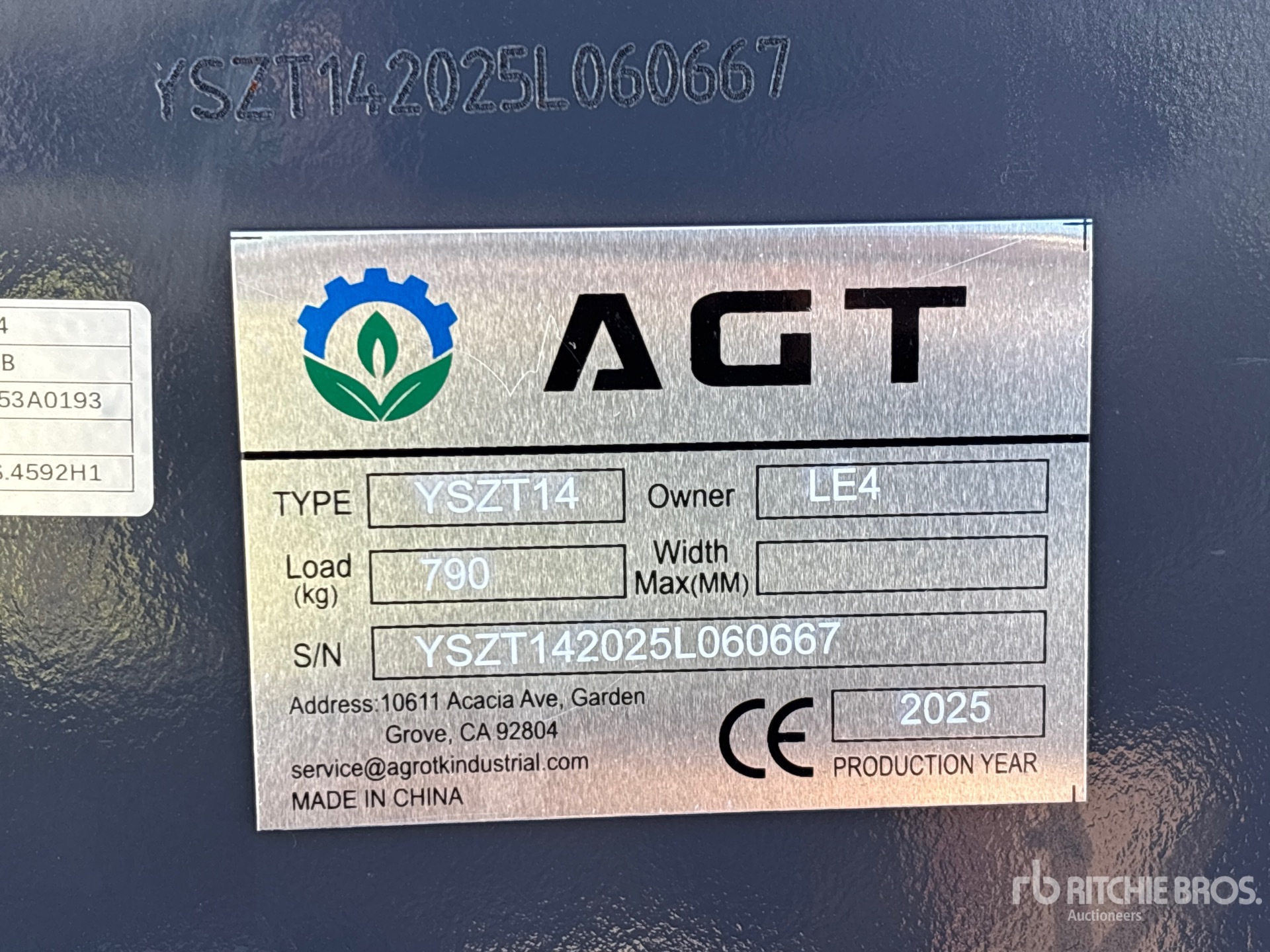 General Appearance with Numero seriale/numero d’identificazione del veicolo (VIN)