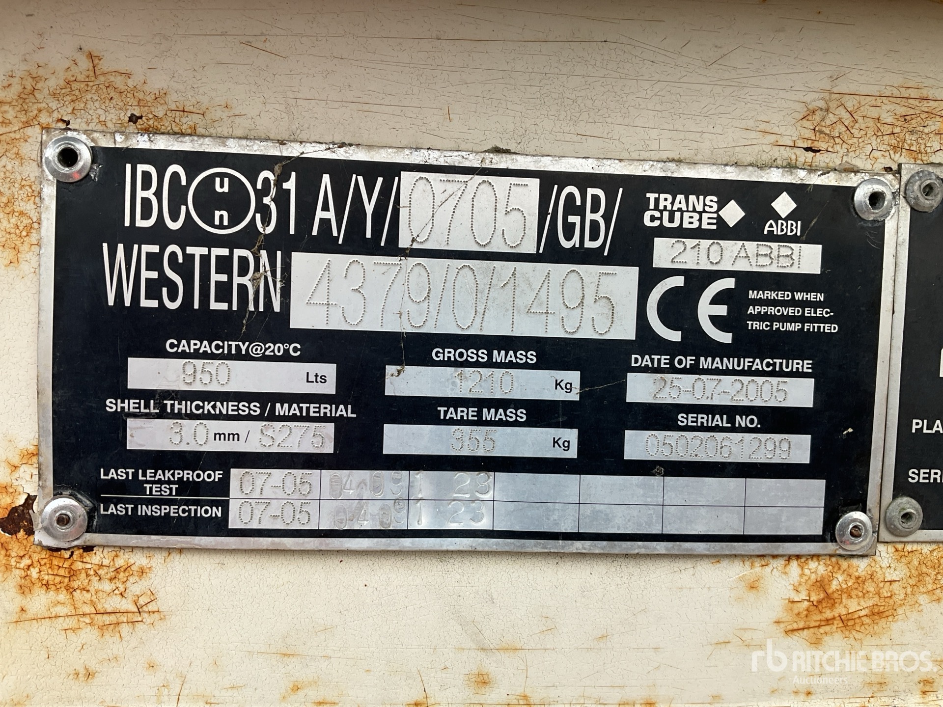 General Appearance with N.º de serie/VIN