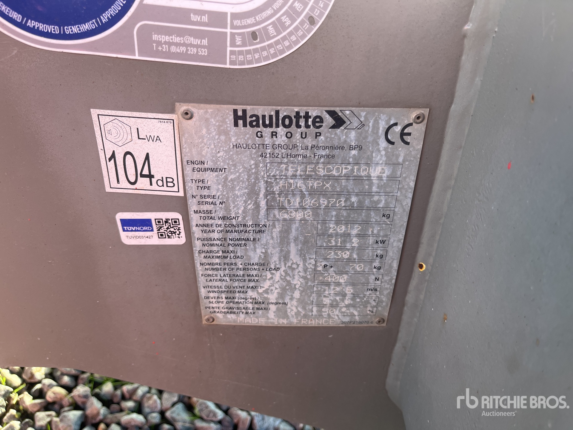 General Appearance with N.º de serie/VIN