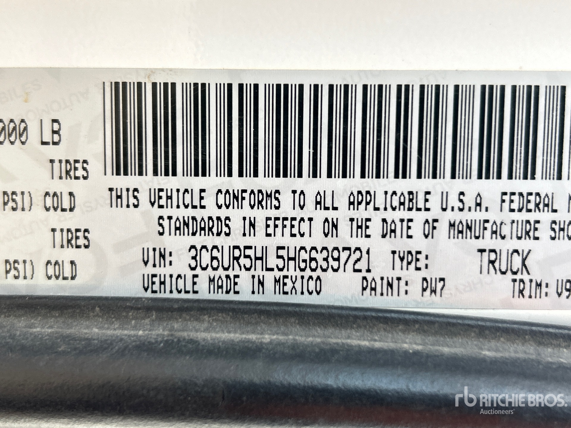 General Appearance with N.º de serie/VIN