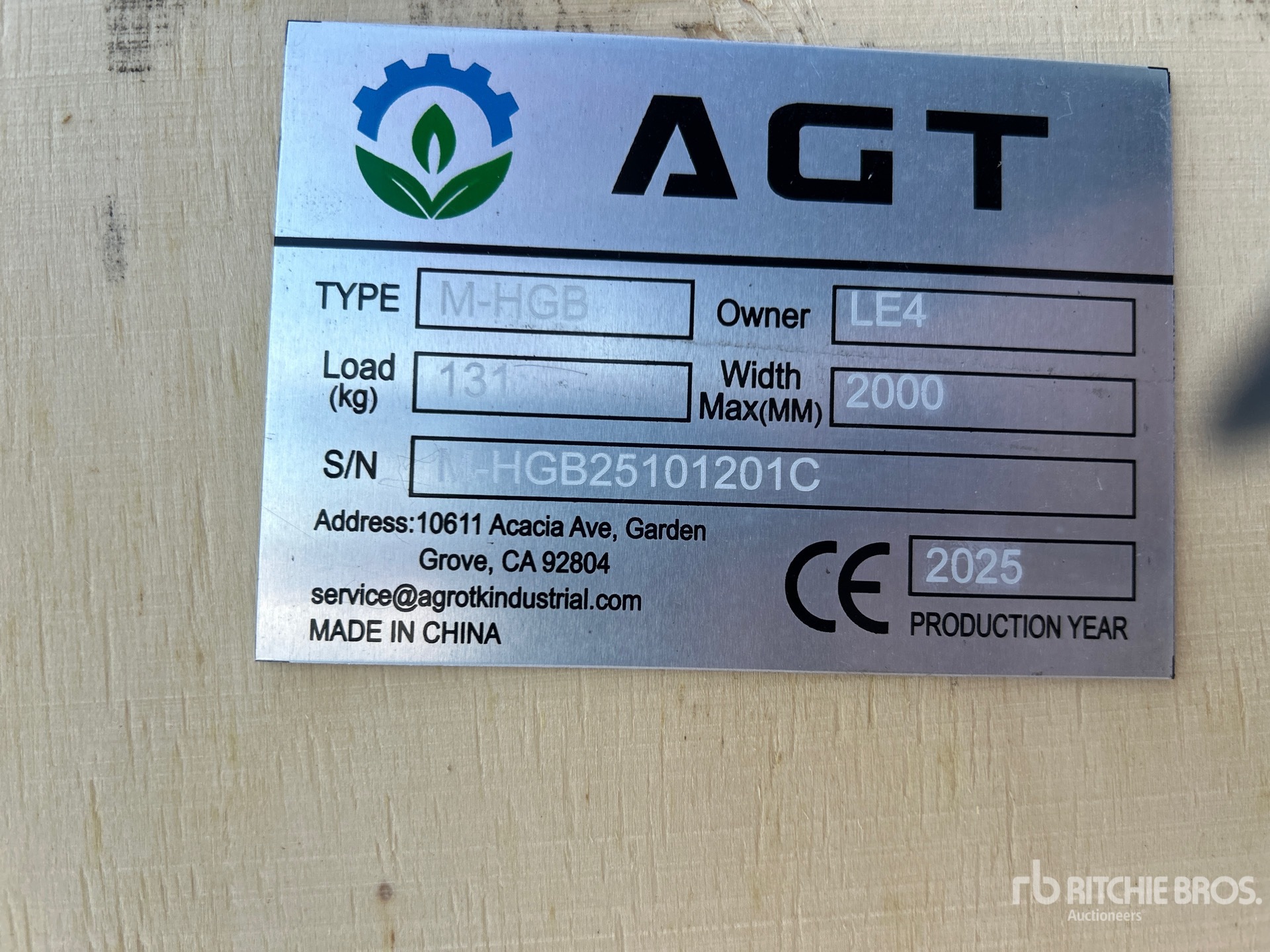 General Appearance with N.º de serie/VIN