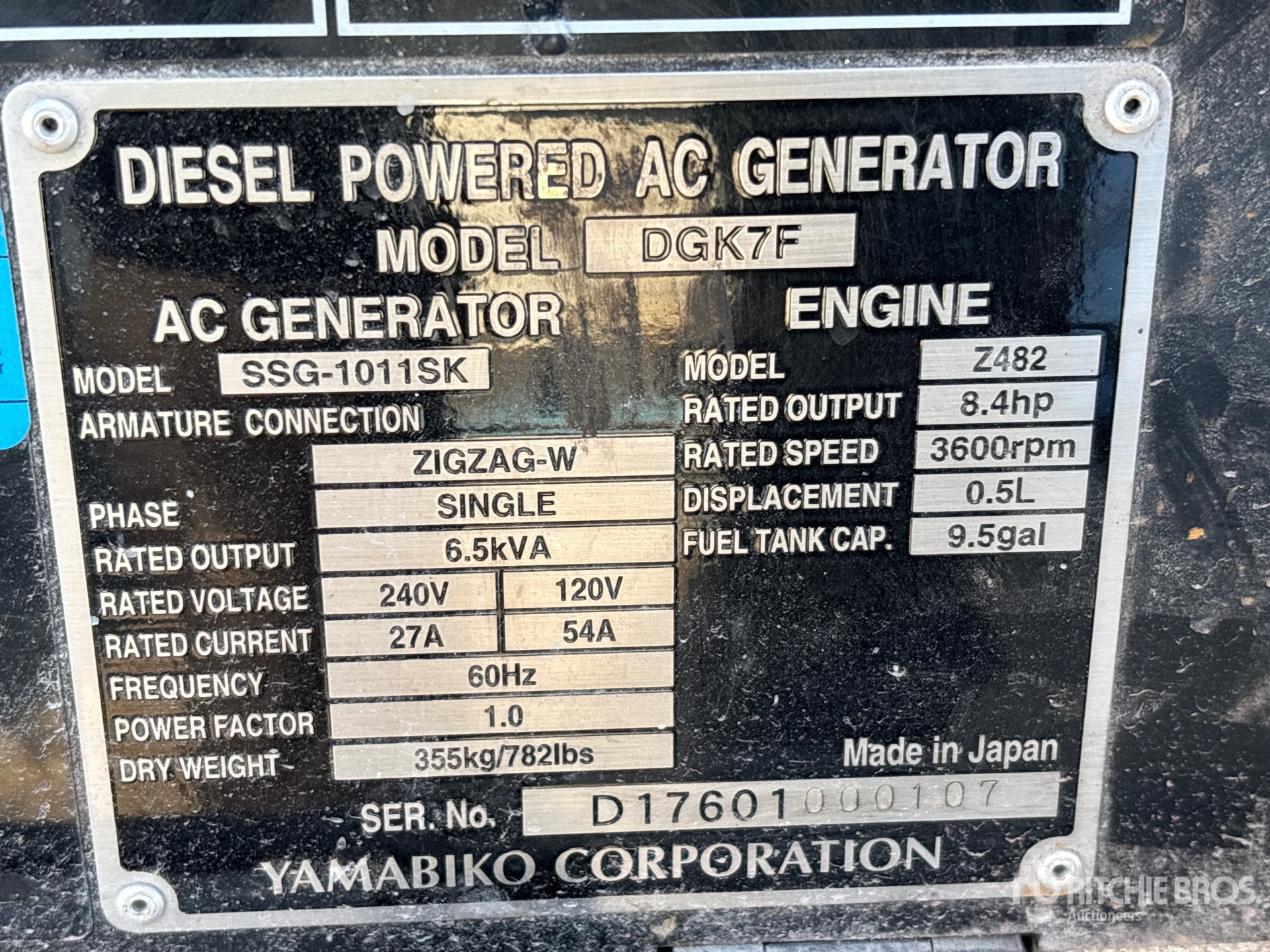 General Appearance with N.º de serie/VIN