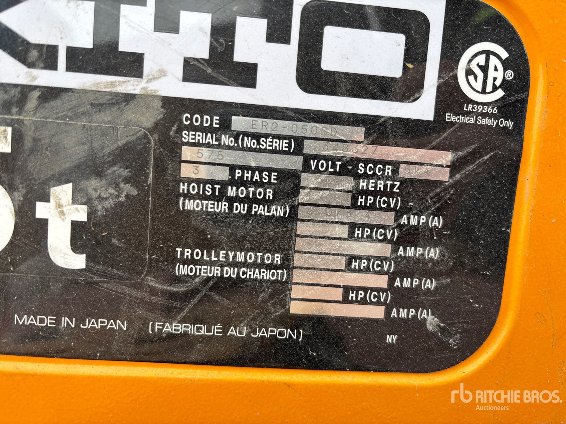 General Appearance with N.º de serie/VIN