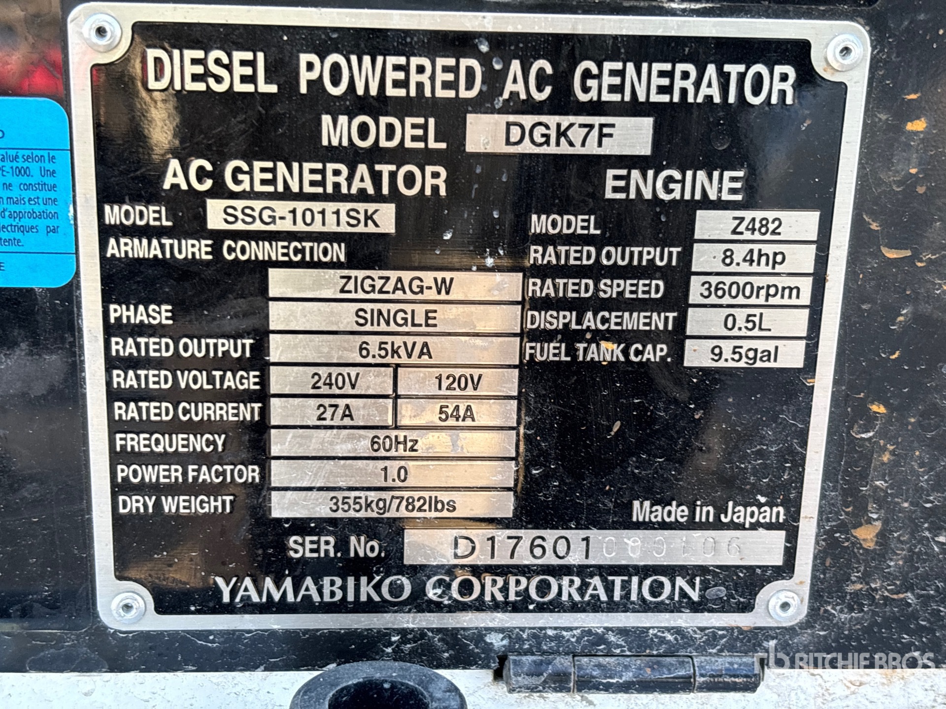 General Appearance with N.º de serie/VIN