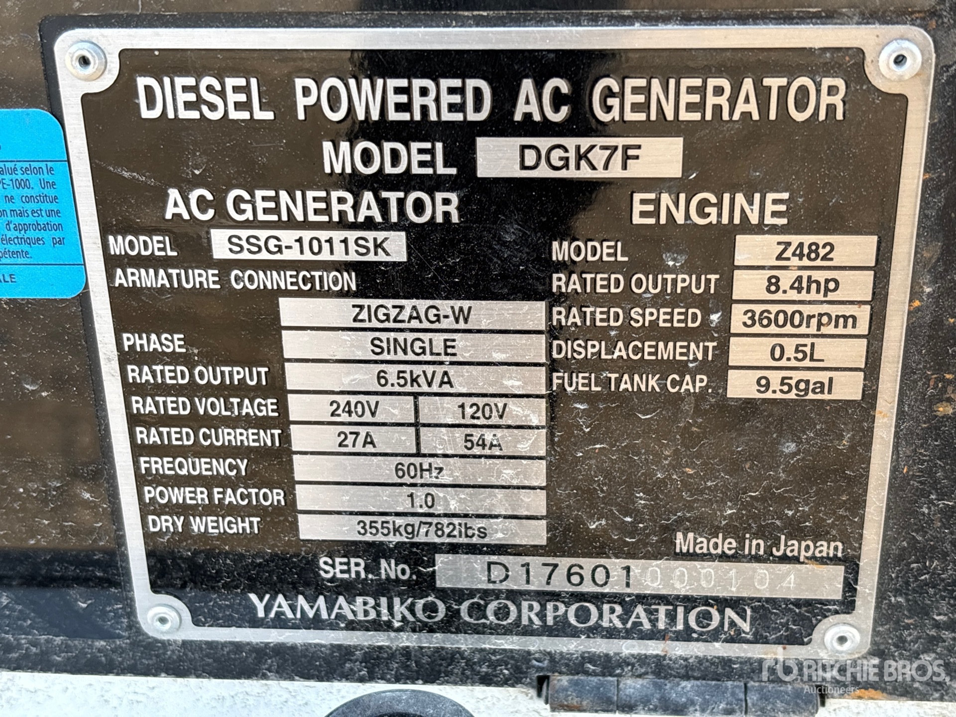 General Appearance with N.º de serie/VIN