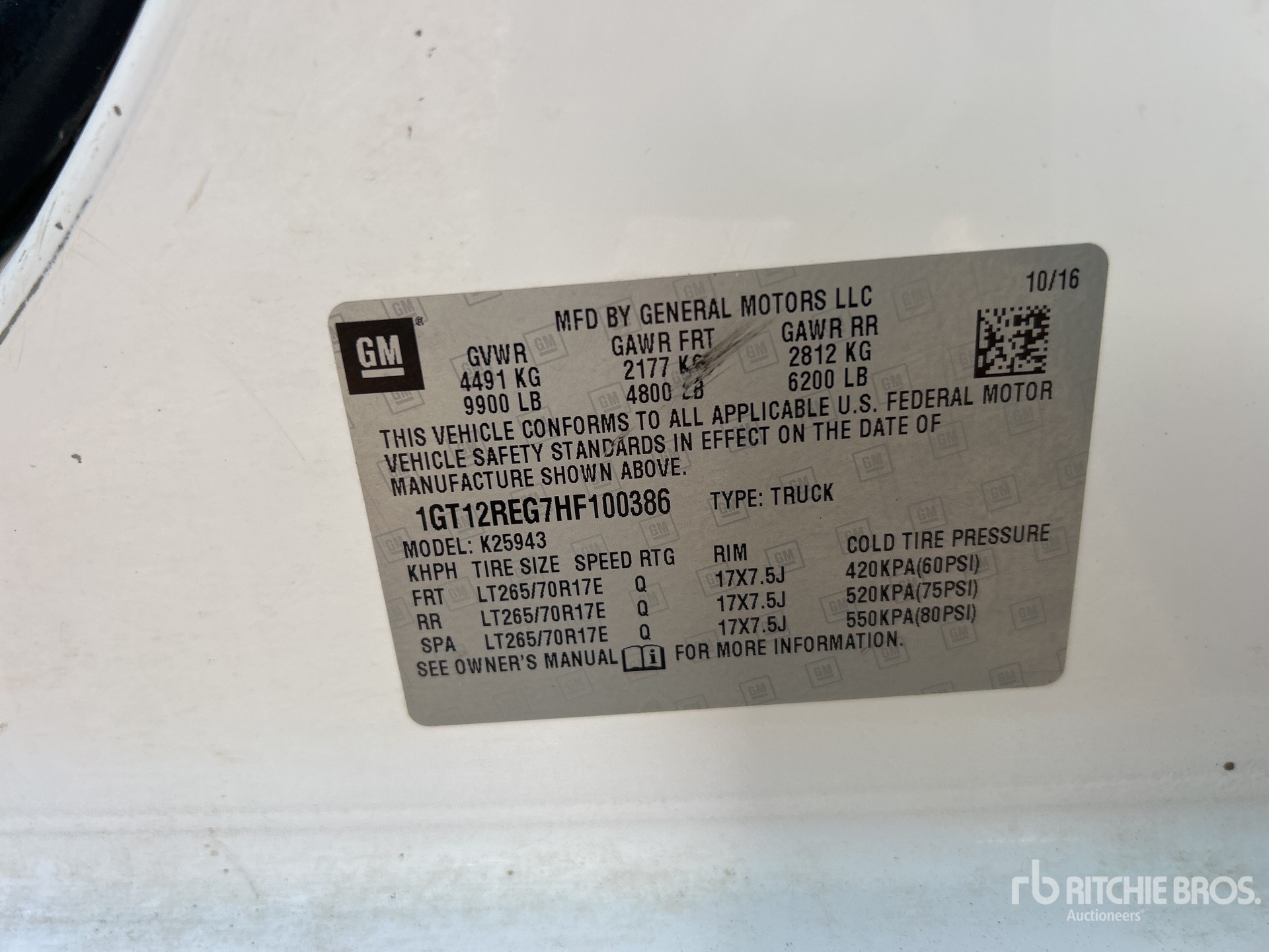 General Appearance with Numero seriale/numero d’identificazione del veicolo (VIN)