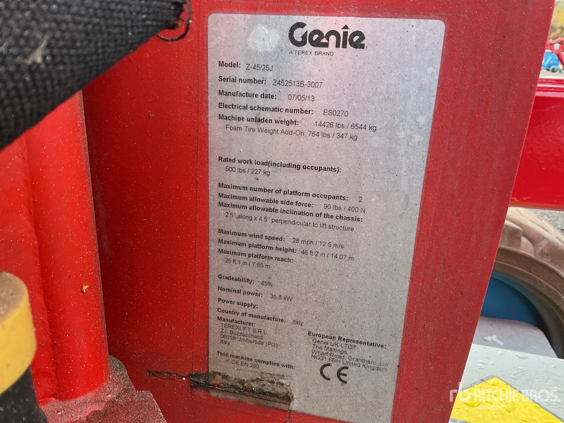 General Appearance with N.º de serie/VIN