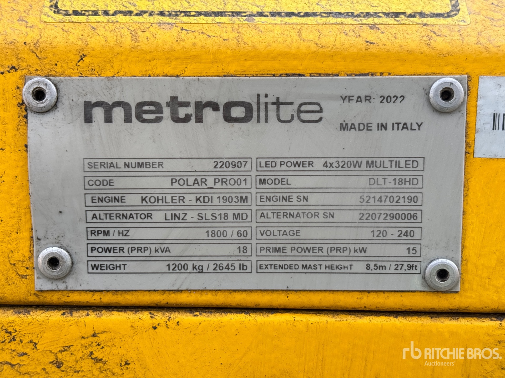 General Appearance with Unit Serial Number