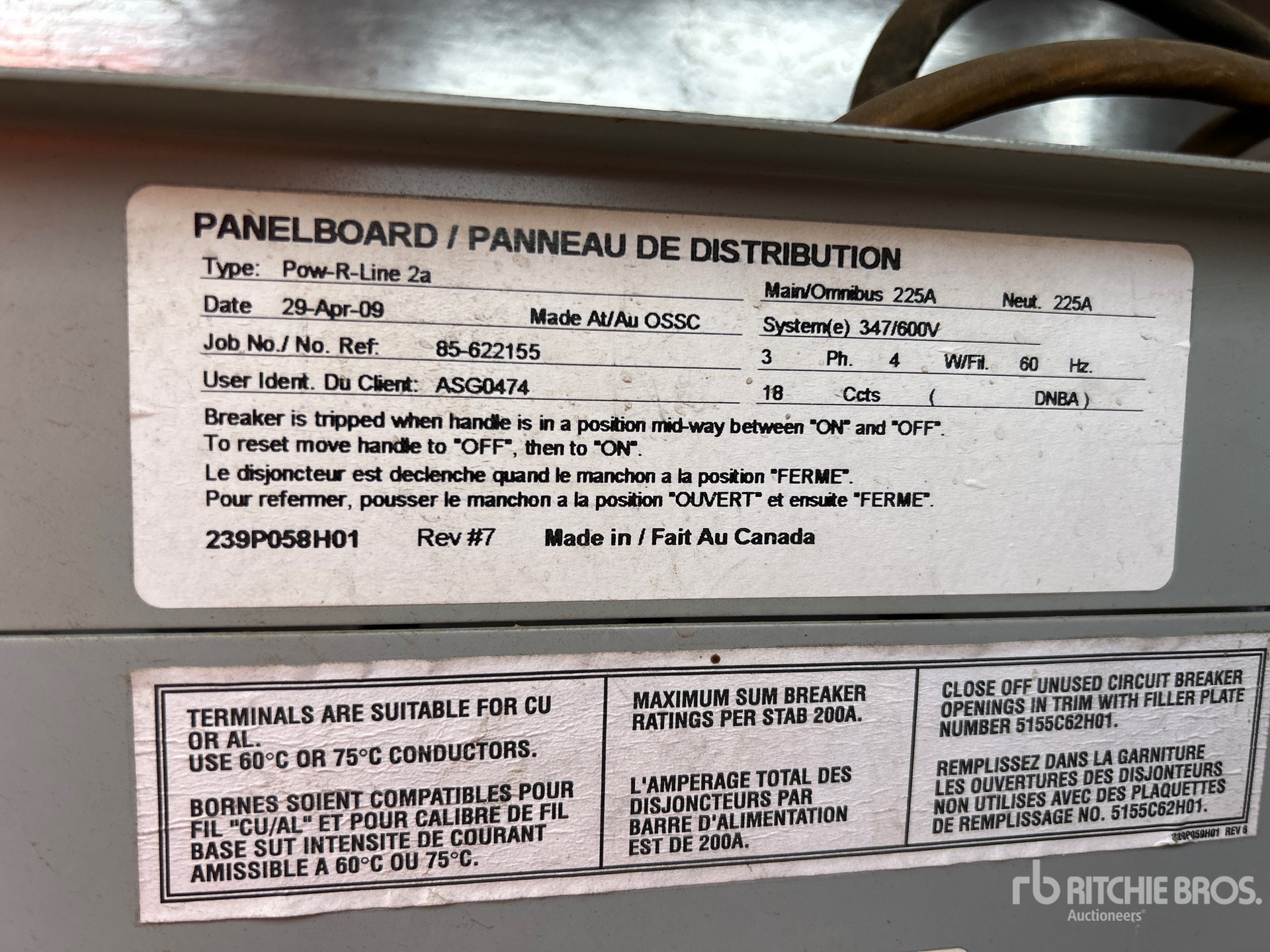 General Appearance with N.º de serie/VIN