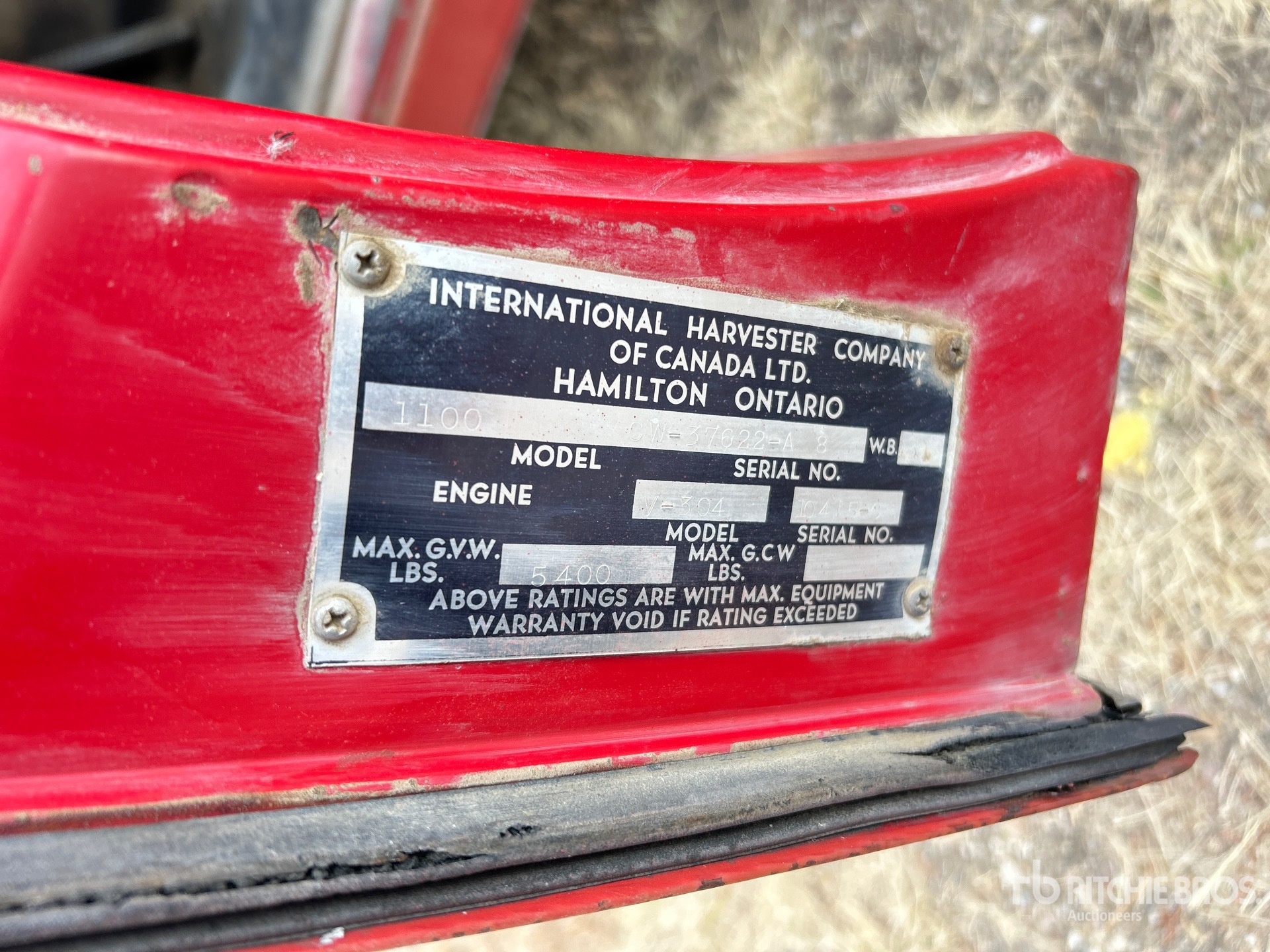 General Appearance with N.º de serie/VIN