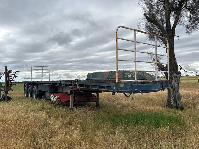 1985 Ophee Convertable 12.50 m Tri/A Flatbed Trailer