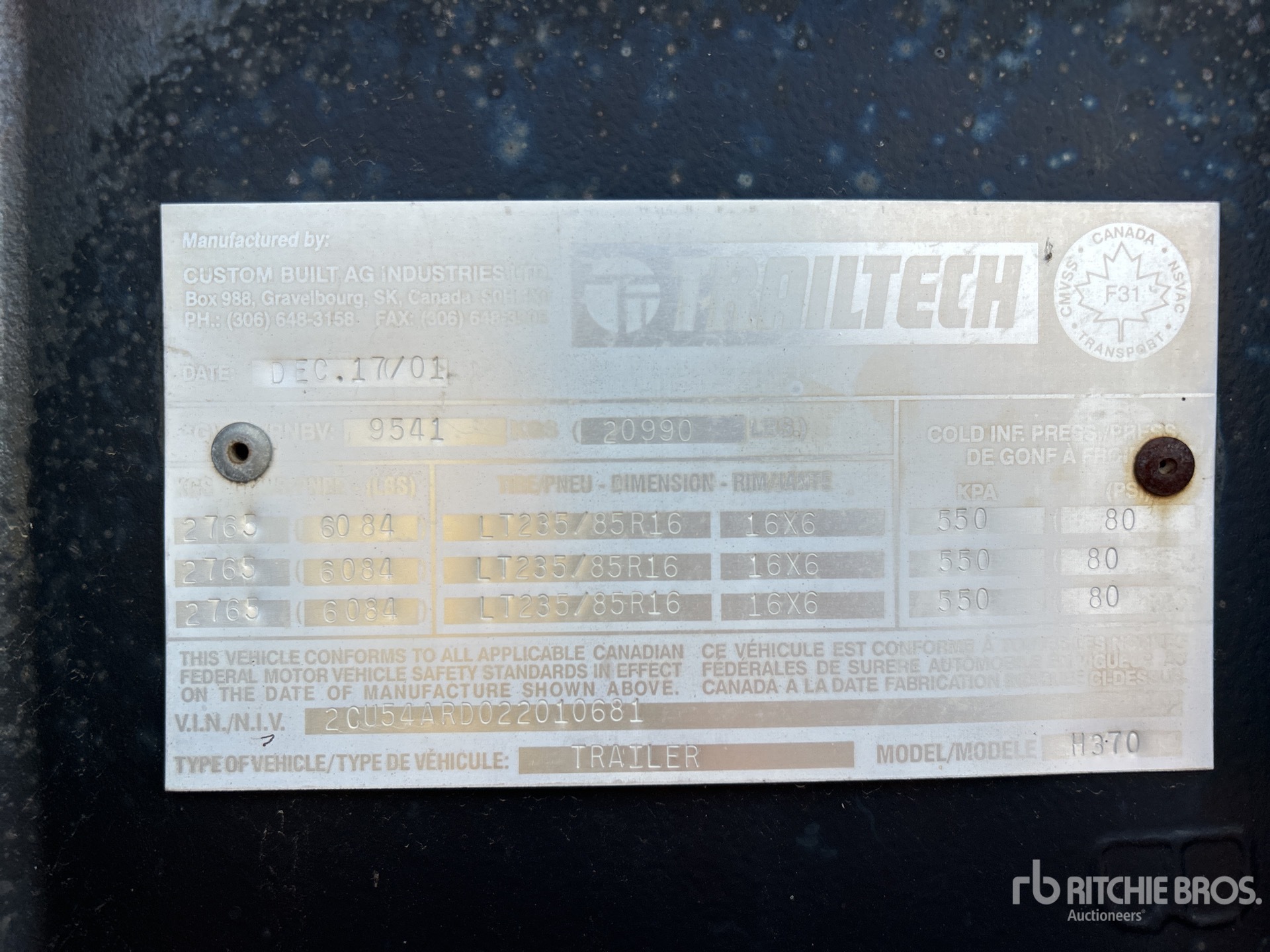 General Appearance with Seriennummer / FIN