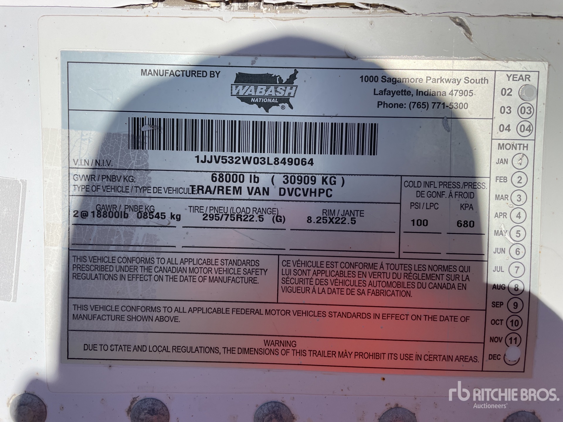 General Appearance with Seriennummer / FIN