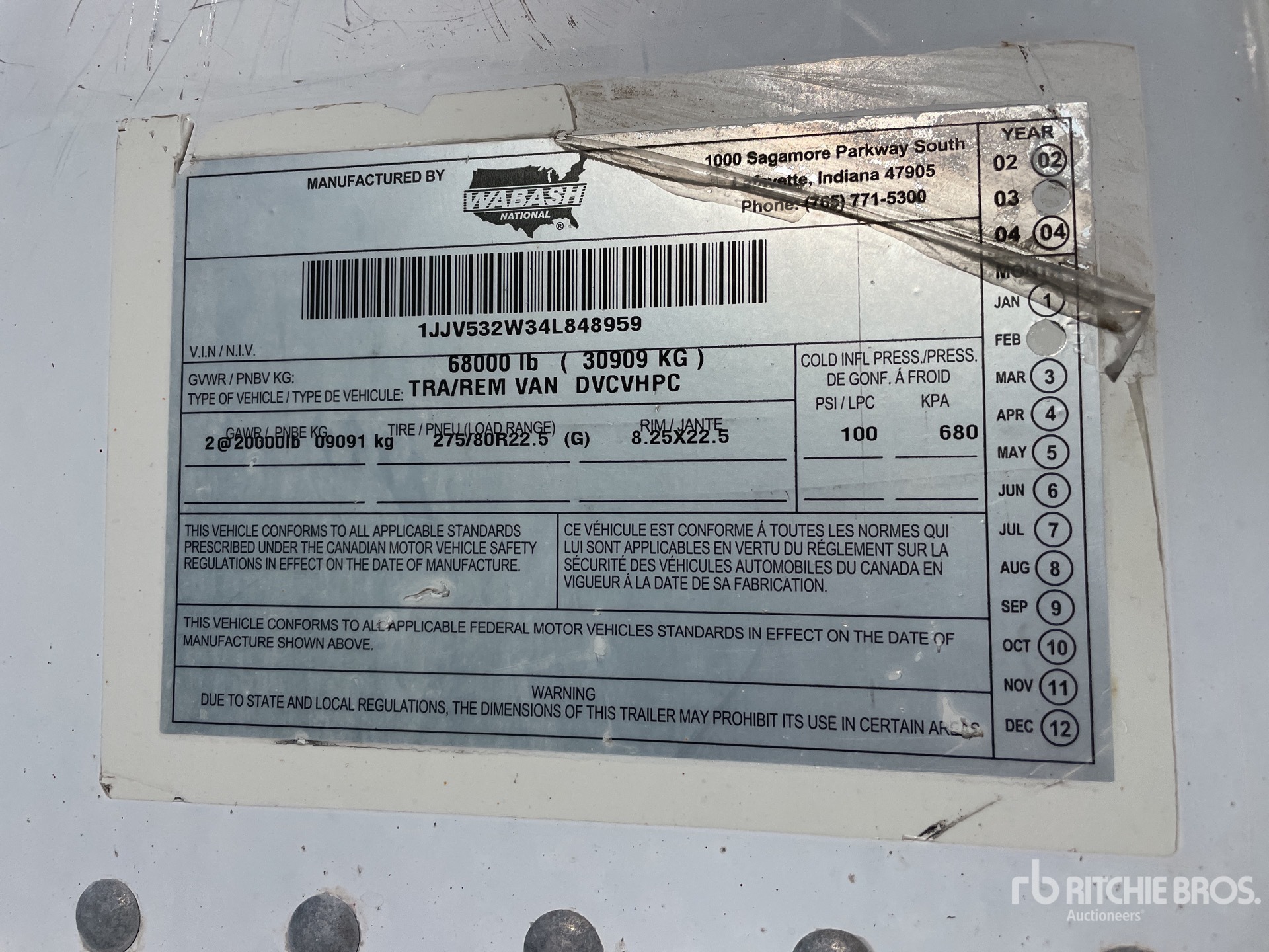 General Appearance with Seriennummer / FIN