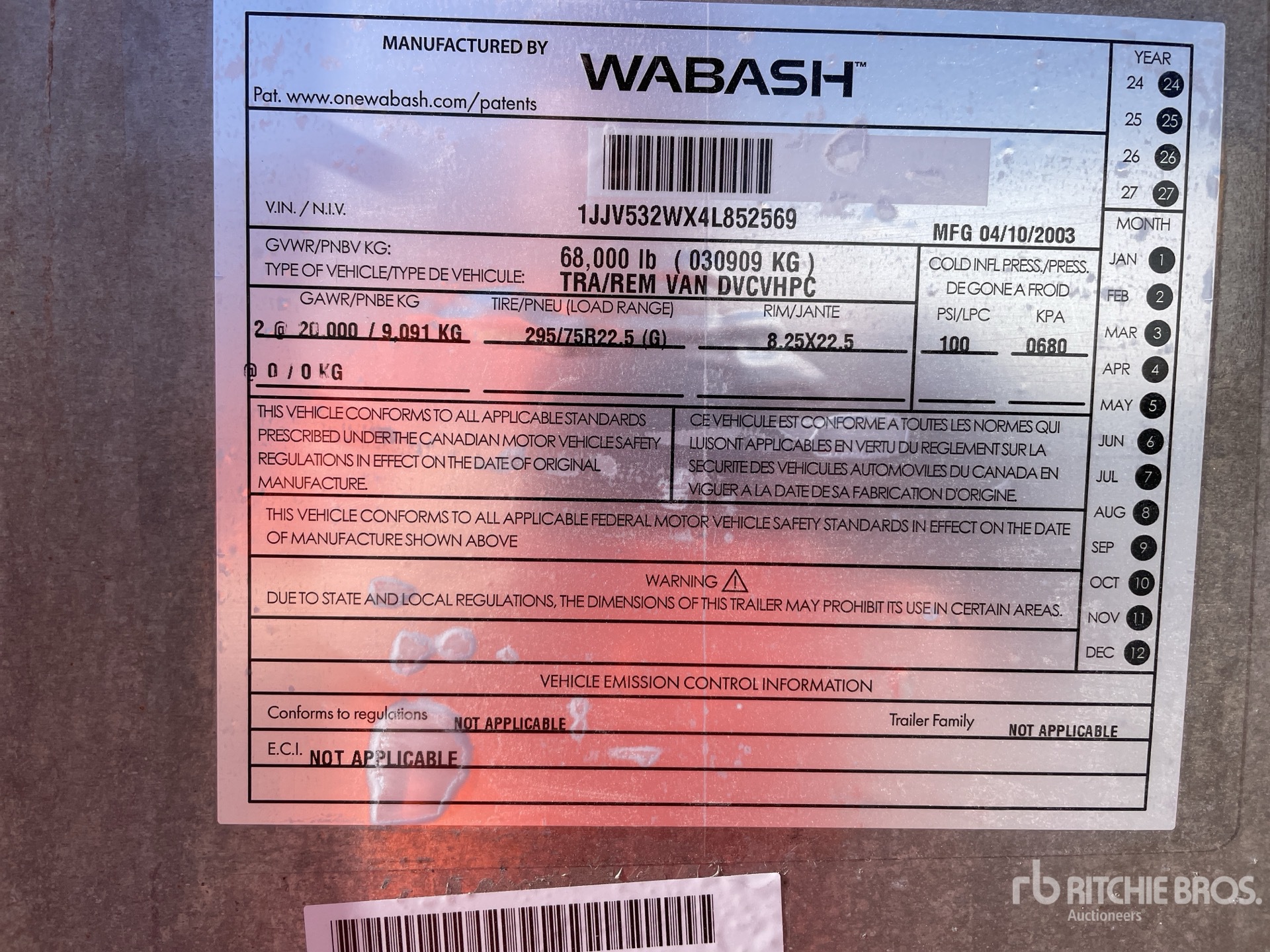 General Appearance with Seriennummer / FIN