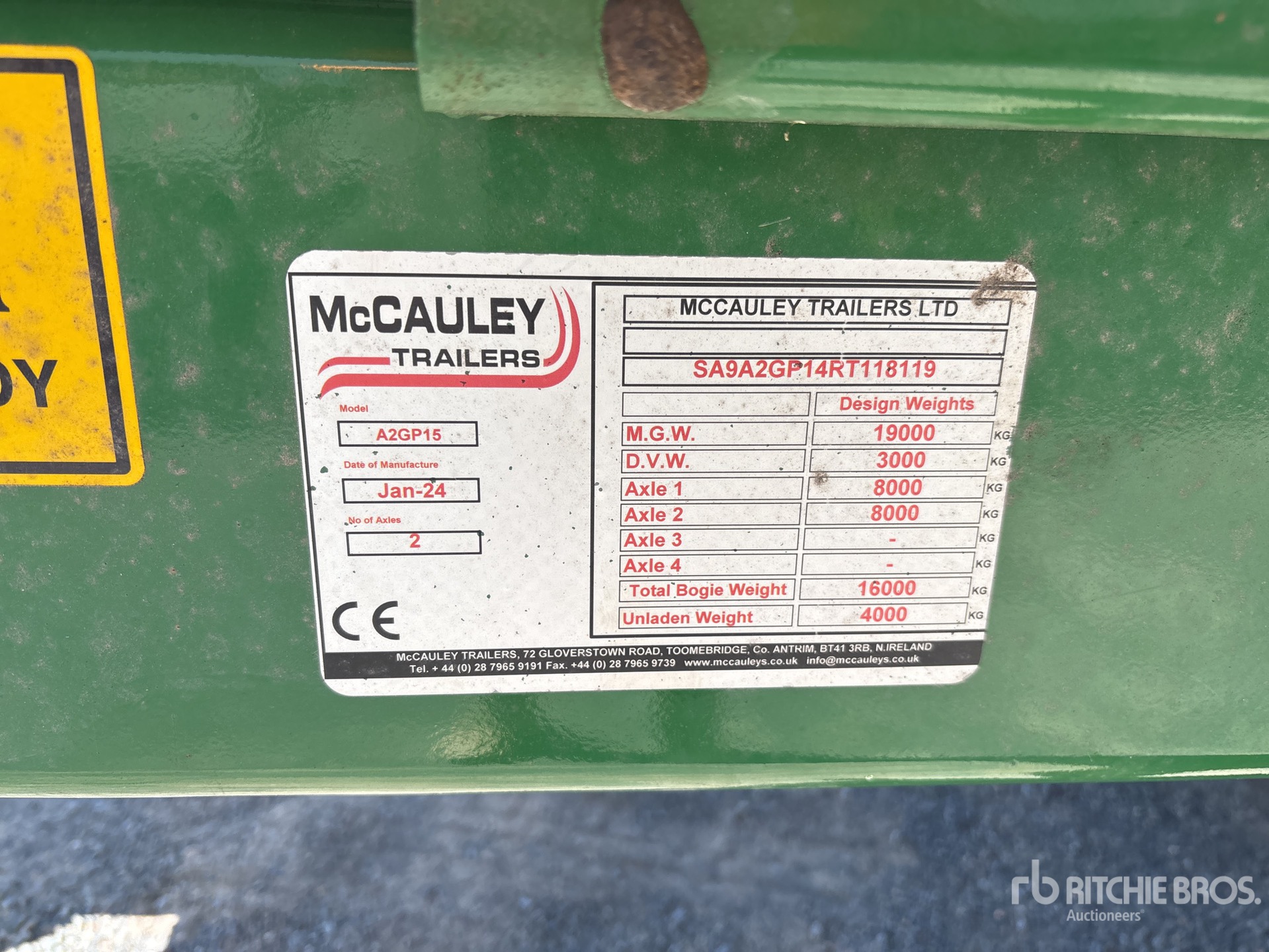 General Appearance with Numéro de série/Numéro d'identification du véhicule automobile