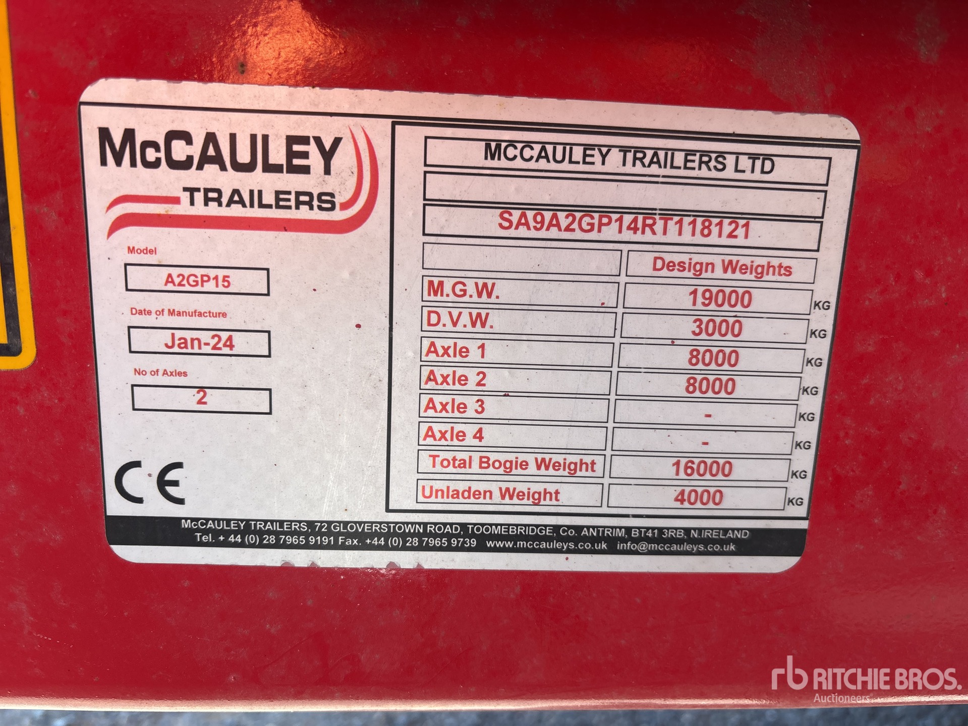 General Appearance with Numéro de série/Numéro d'identification du véhicule automobile