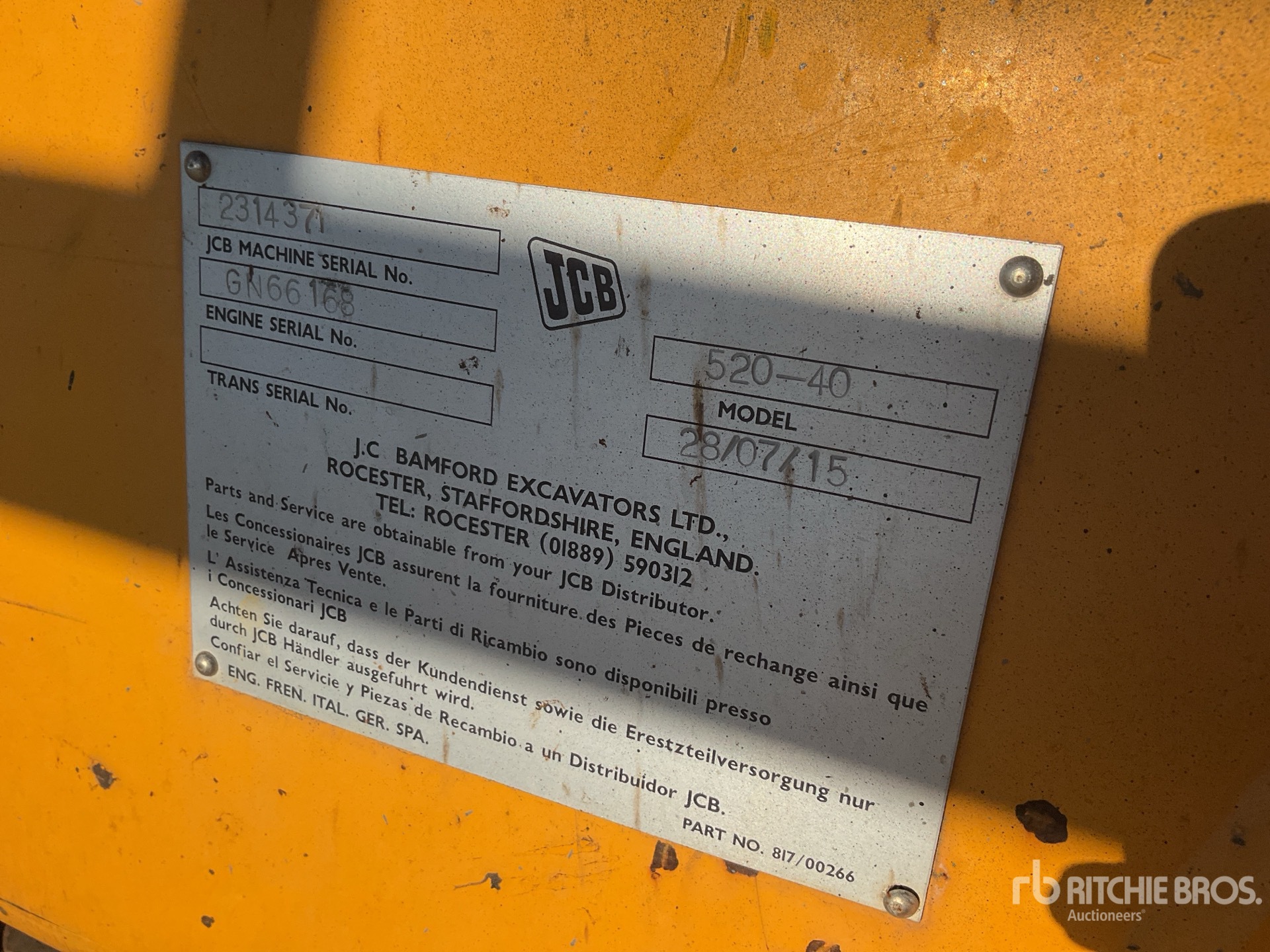 General Appearance with Seriennummer / FIN