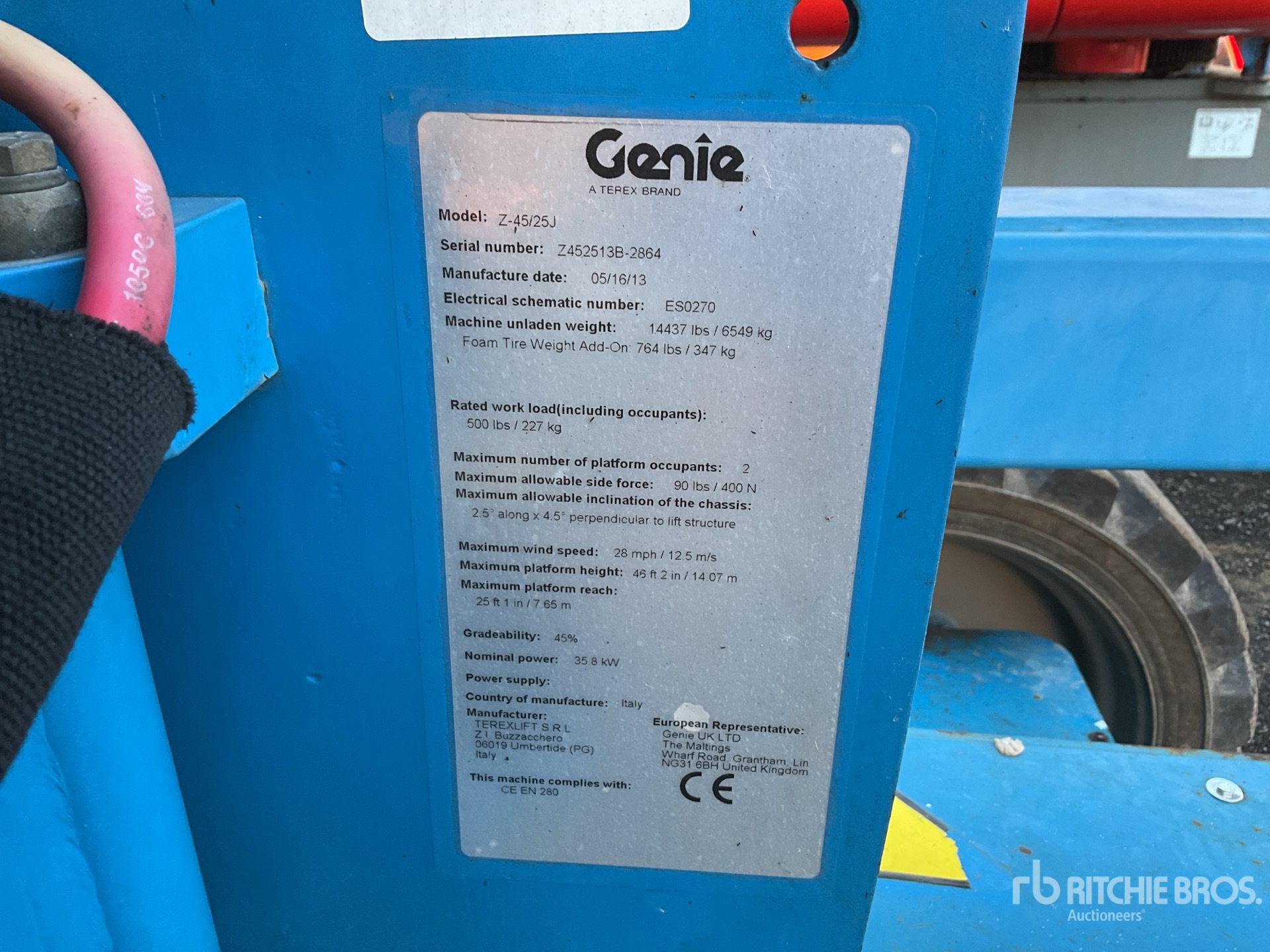 General Appearance with N.º de serie/VIN