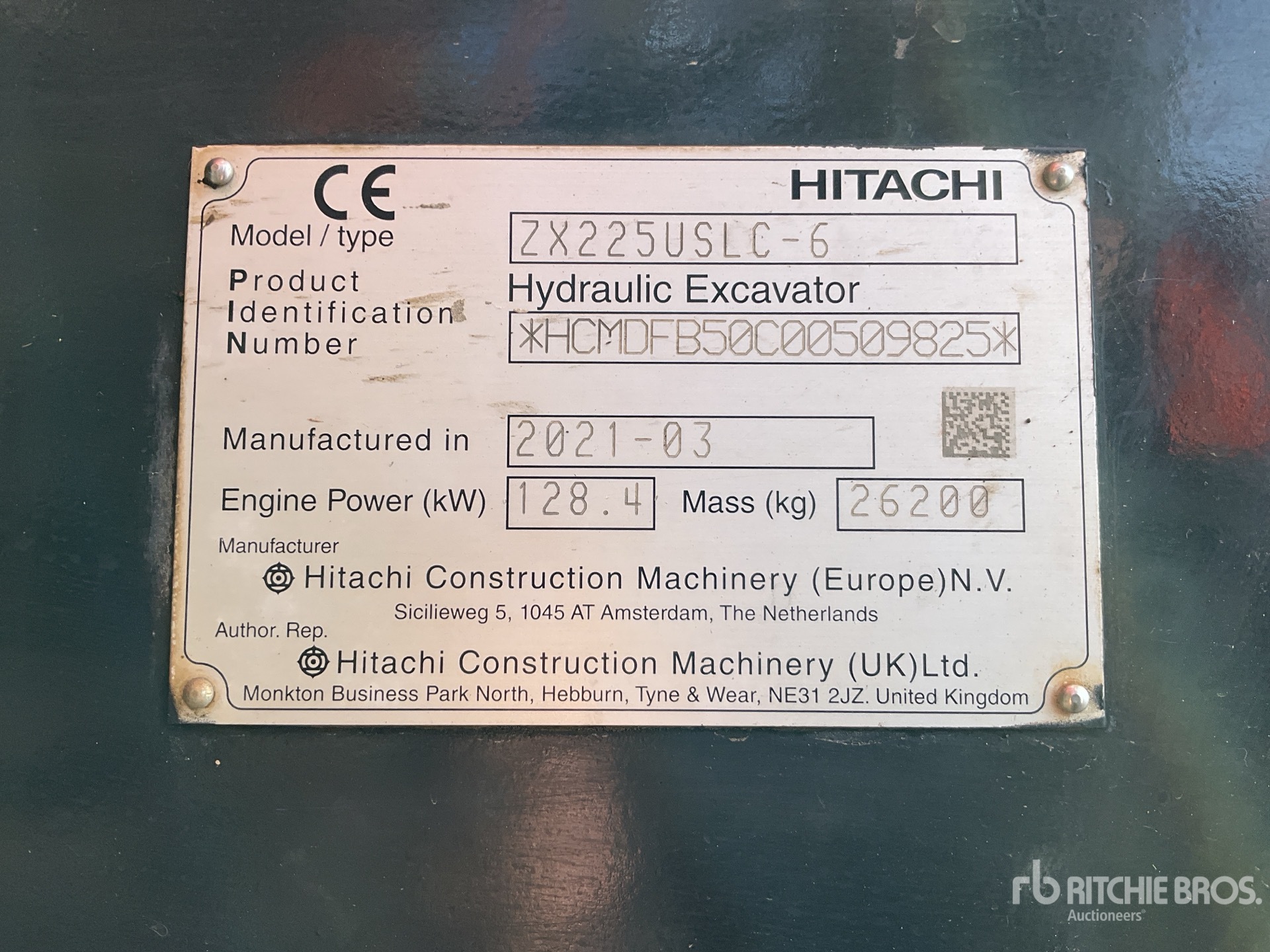 General Appearance with N.º de serie/VIN