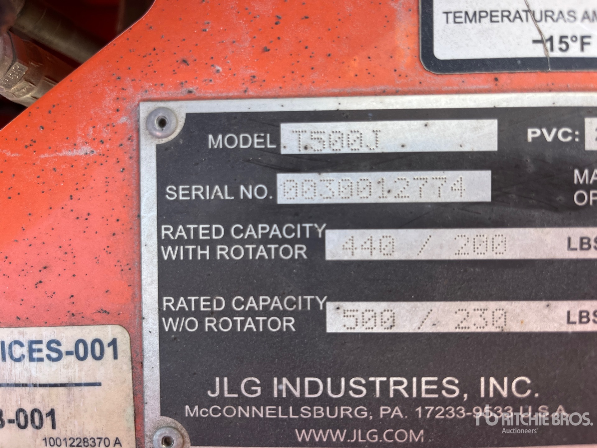 General Appearance with Unit Serial Number