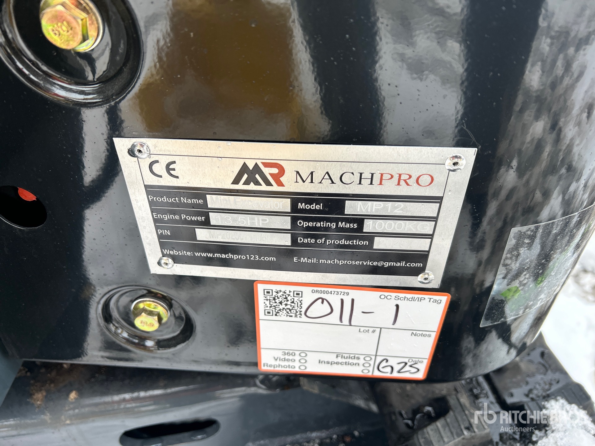 General Appearance with N.º de serie/VIN