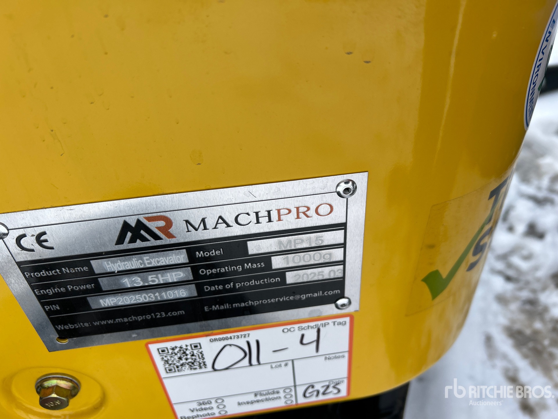 General Appearance with N.º de serie/VIN