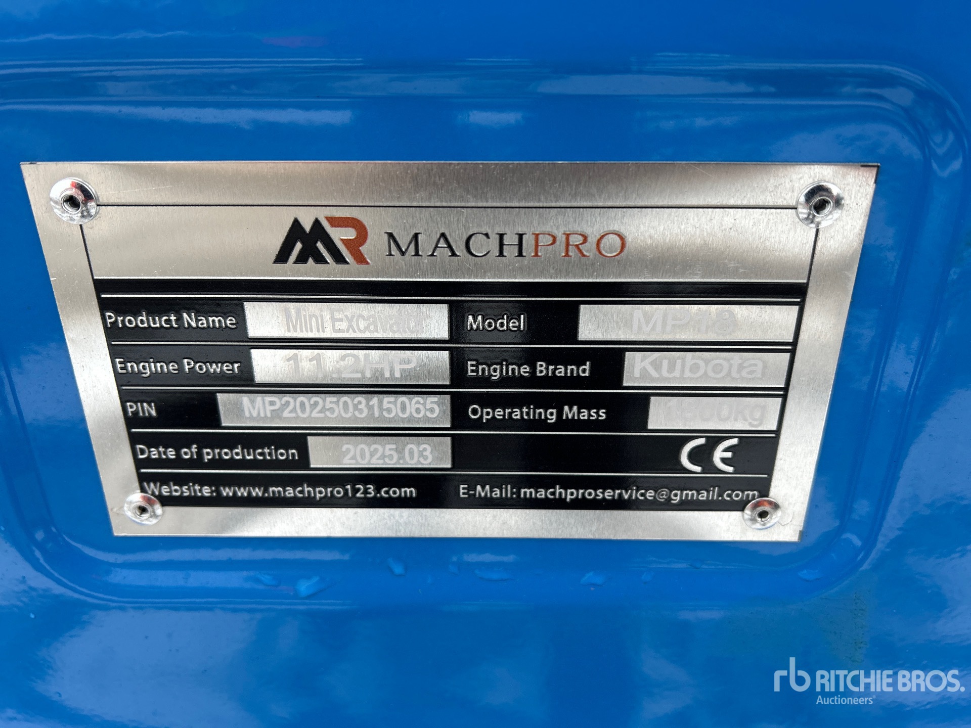 General Appearance with N.º de serie/VIN