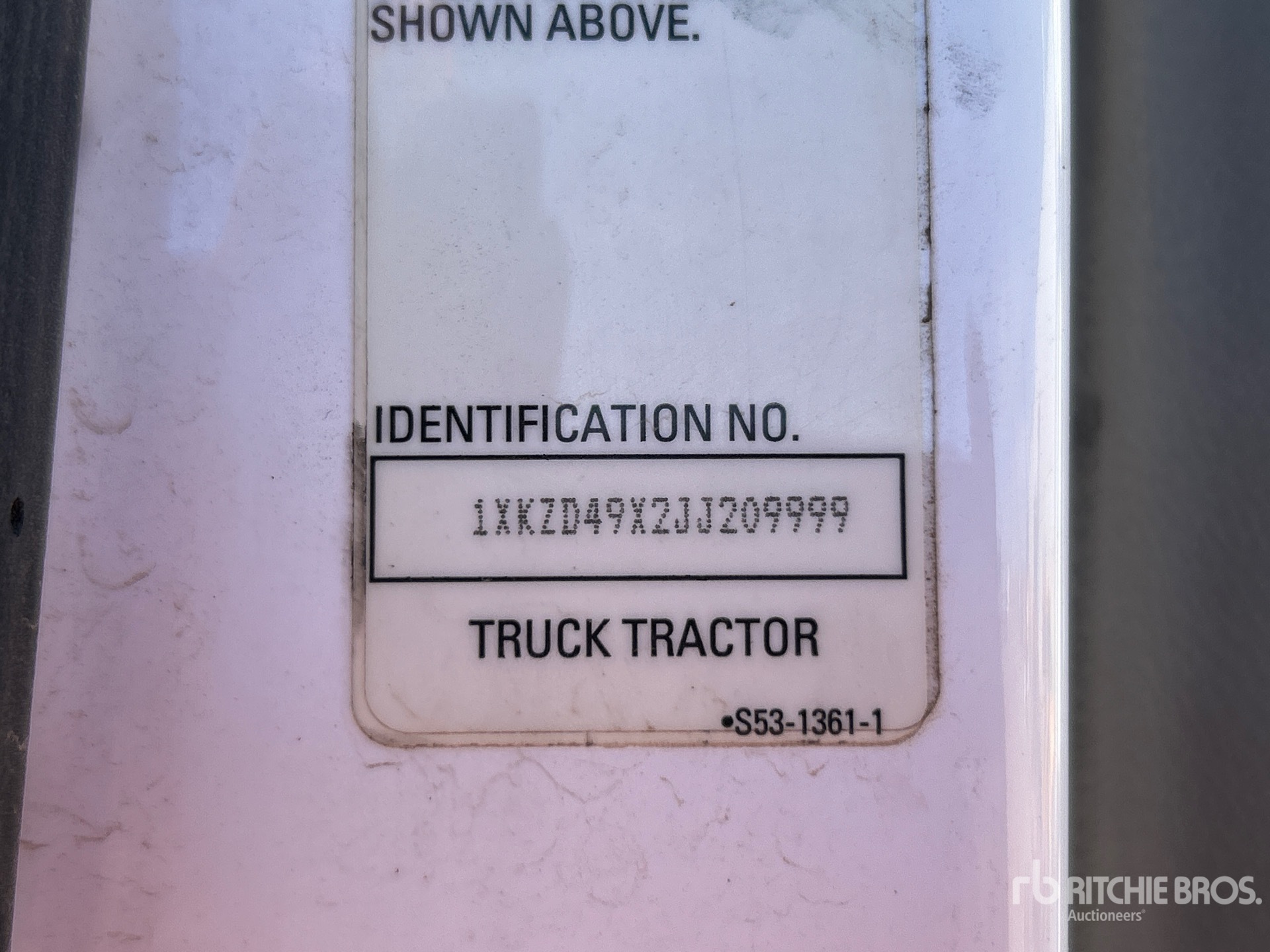 General Appearance with N.º de serie/VIN