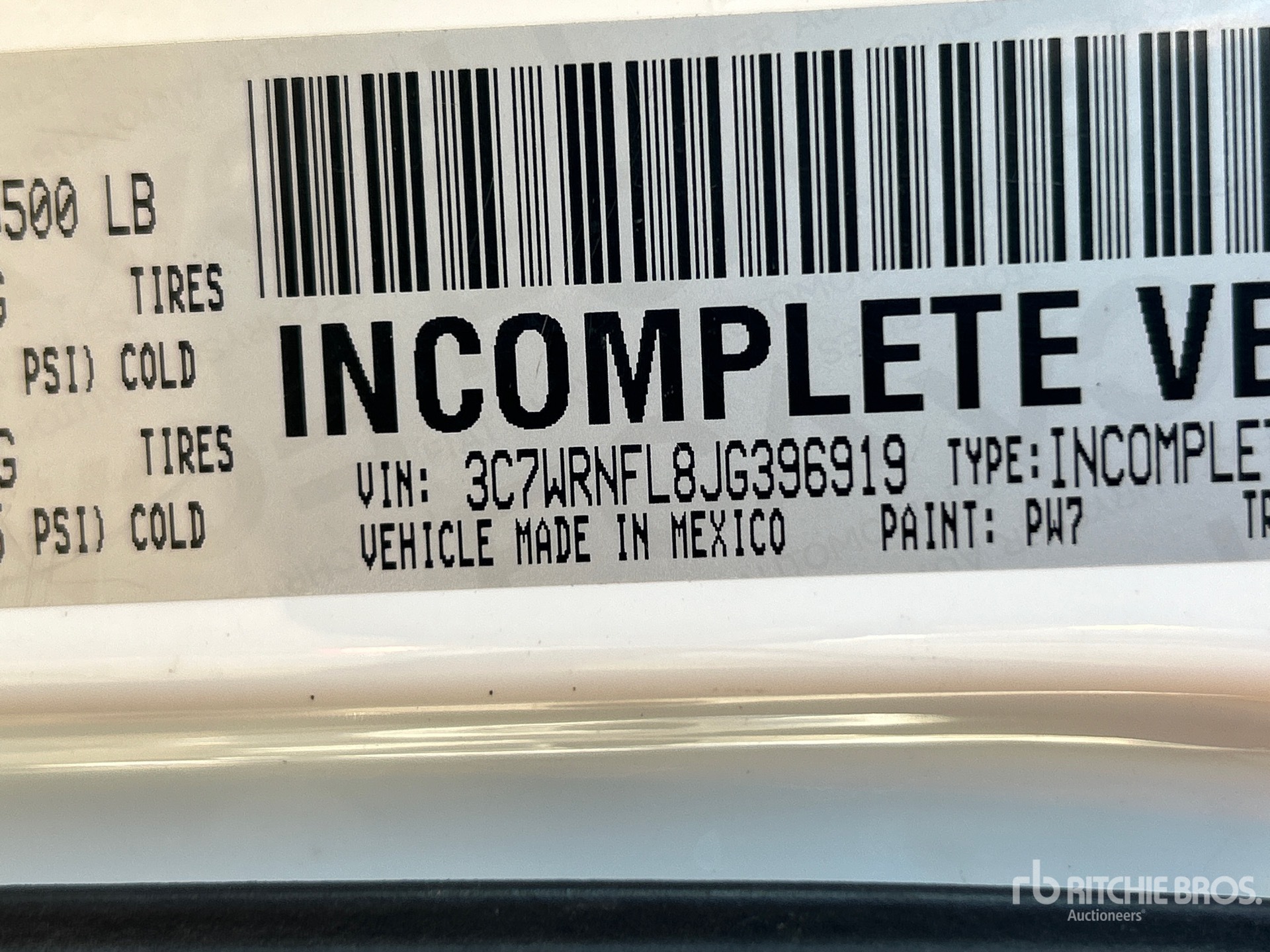 General Appearance with Numéro de série/Numéro d'identification du véhicule automobile