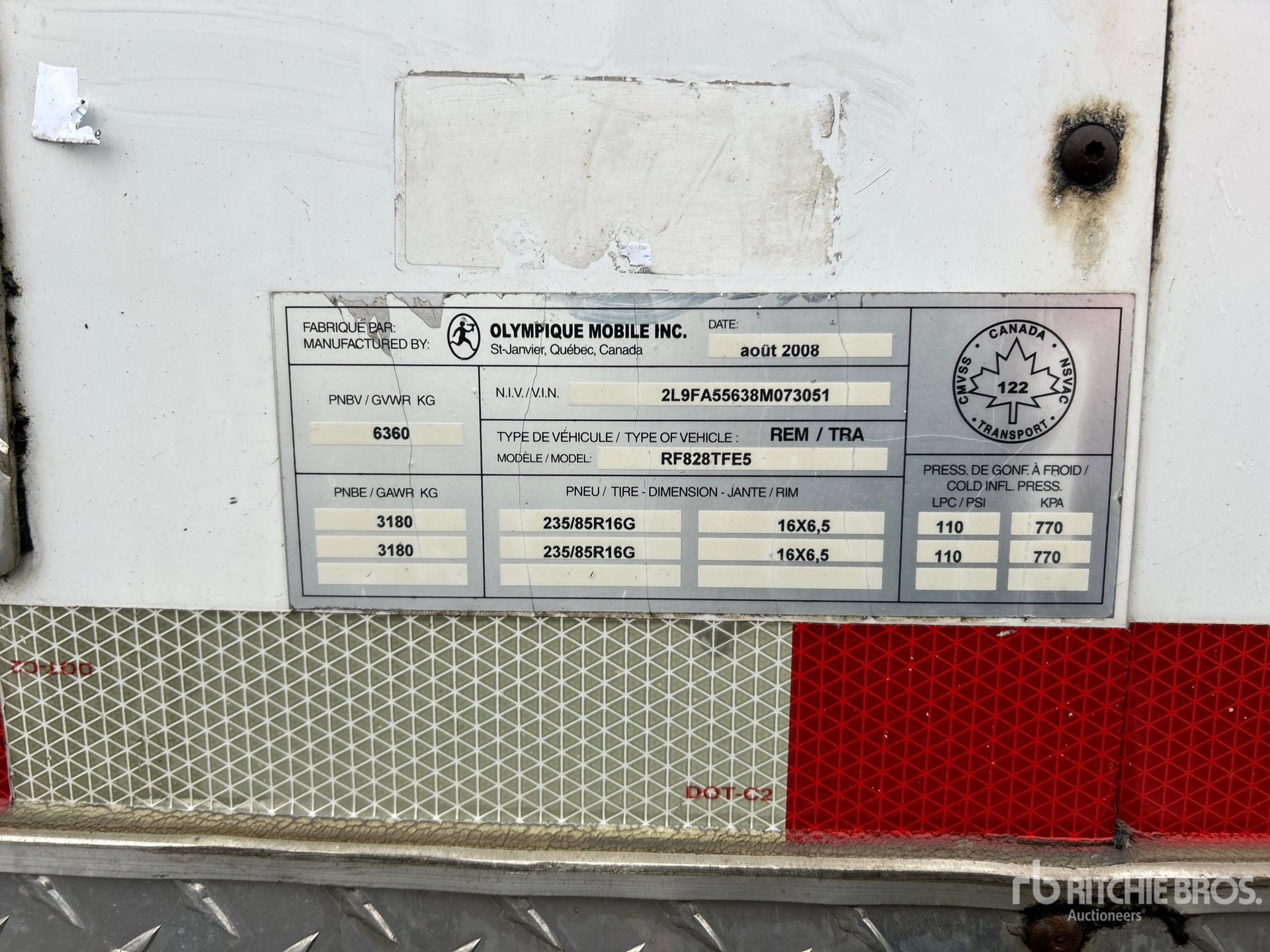 General Appearance with N.º de serie/VIN