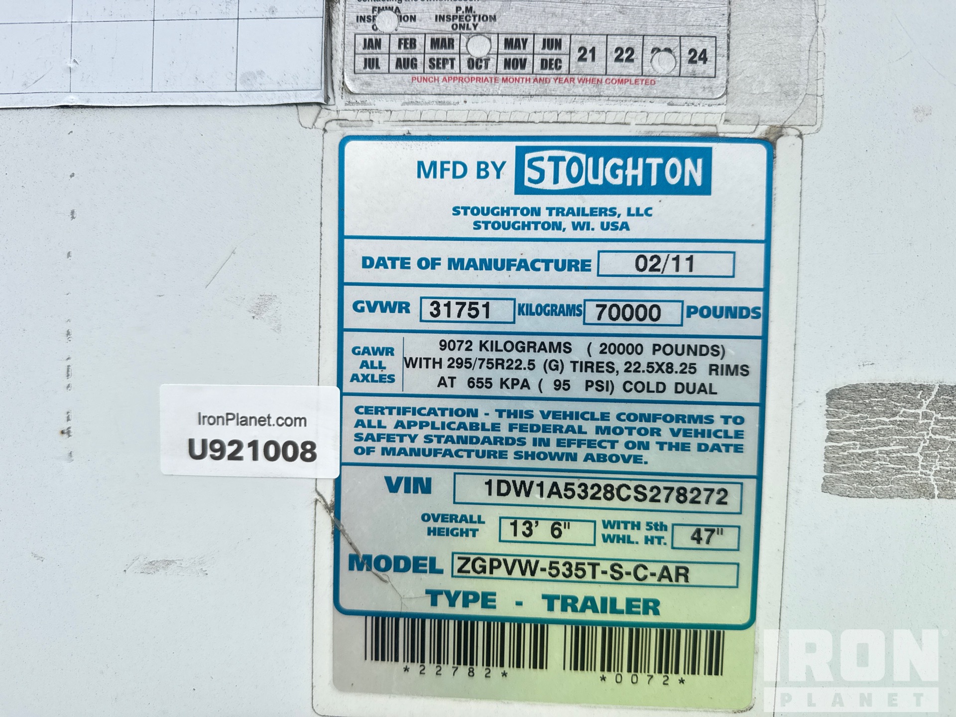 General Appearance with N.º de serie/VIN