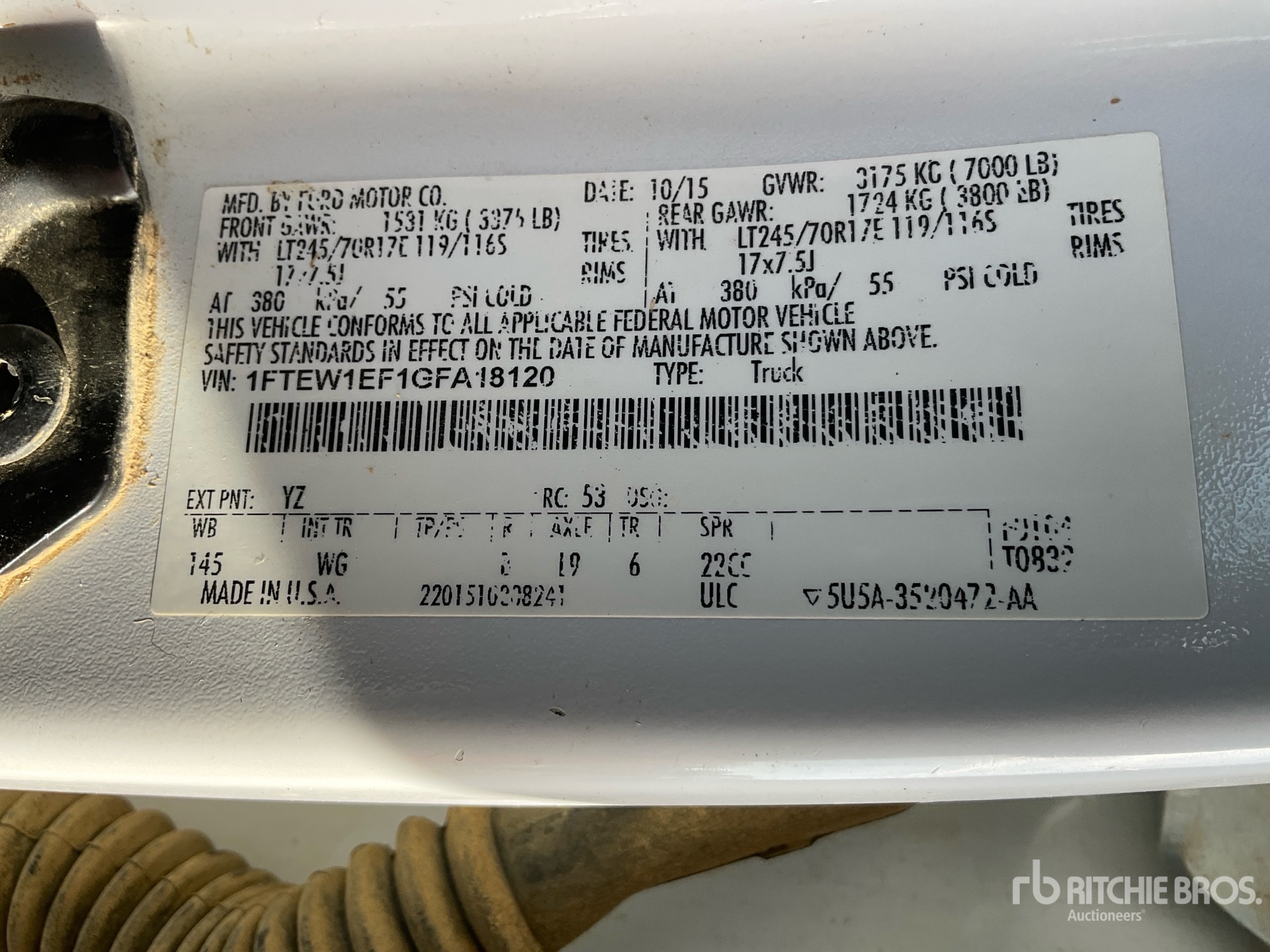 General Appearance with Numero seriale/numero d’identificazione del veicolo (VIN)