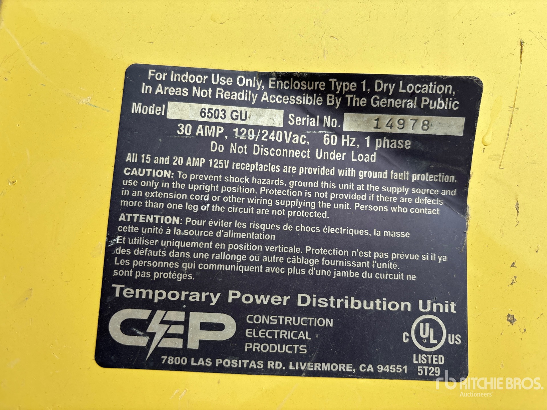 General Appearance with N.º de serie/VIN