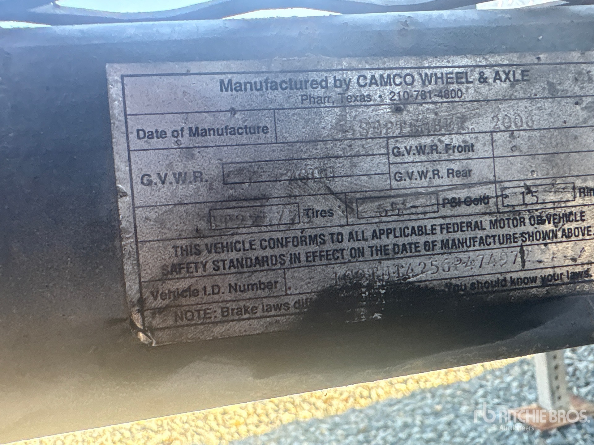 General Appearance with N.º de serie/VIN