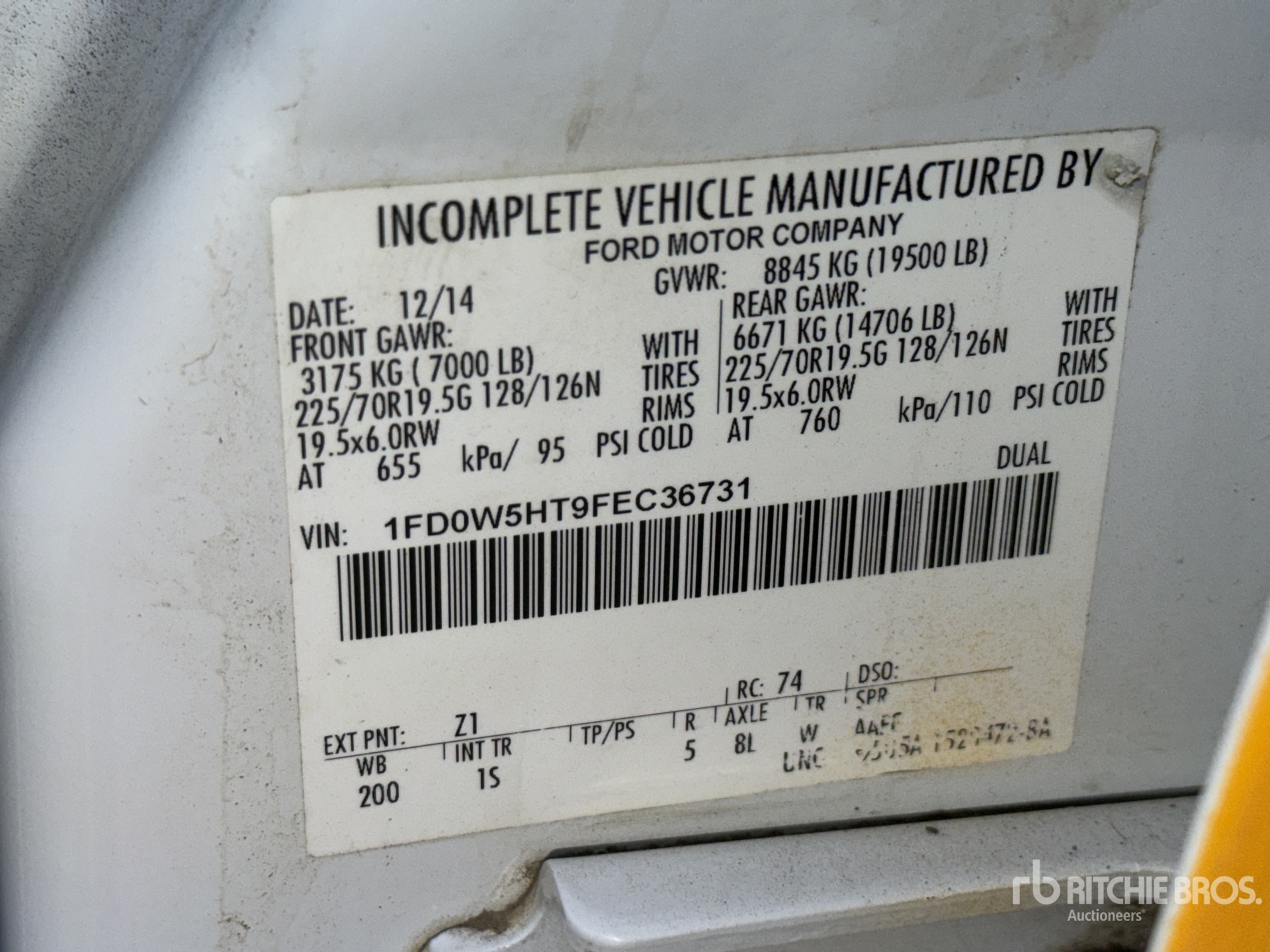 General Appearance with Second Serial Number/VIN Photo