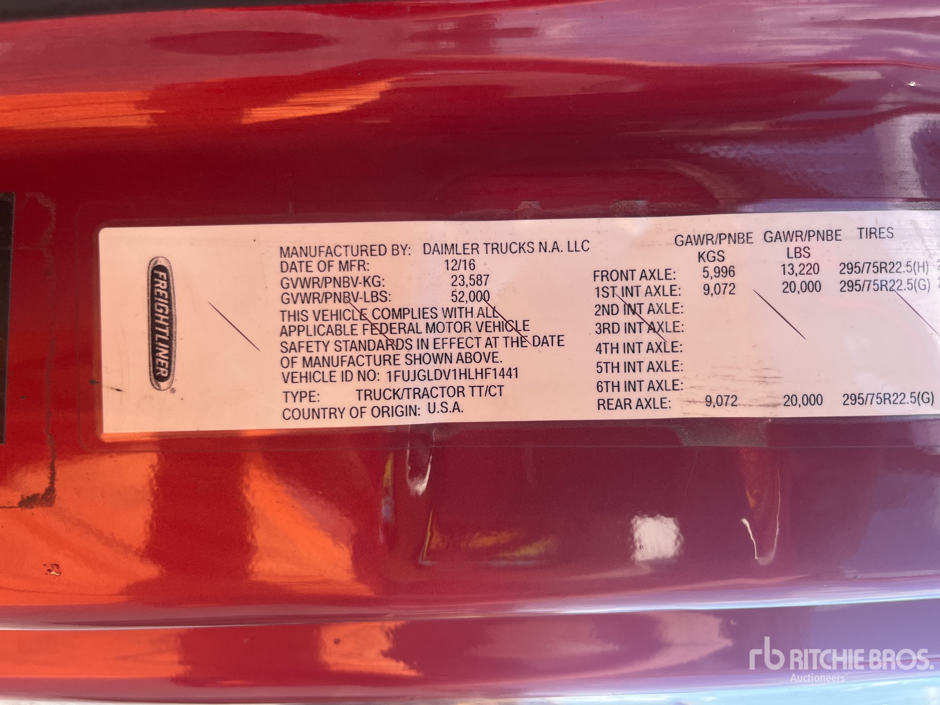 General Appearance with N.º de serie/VIN