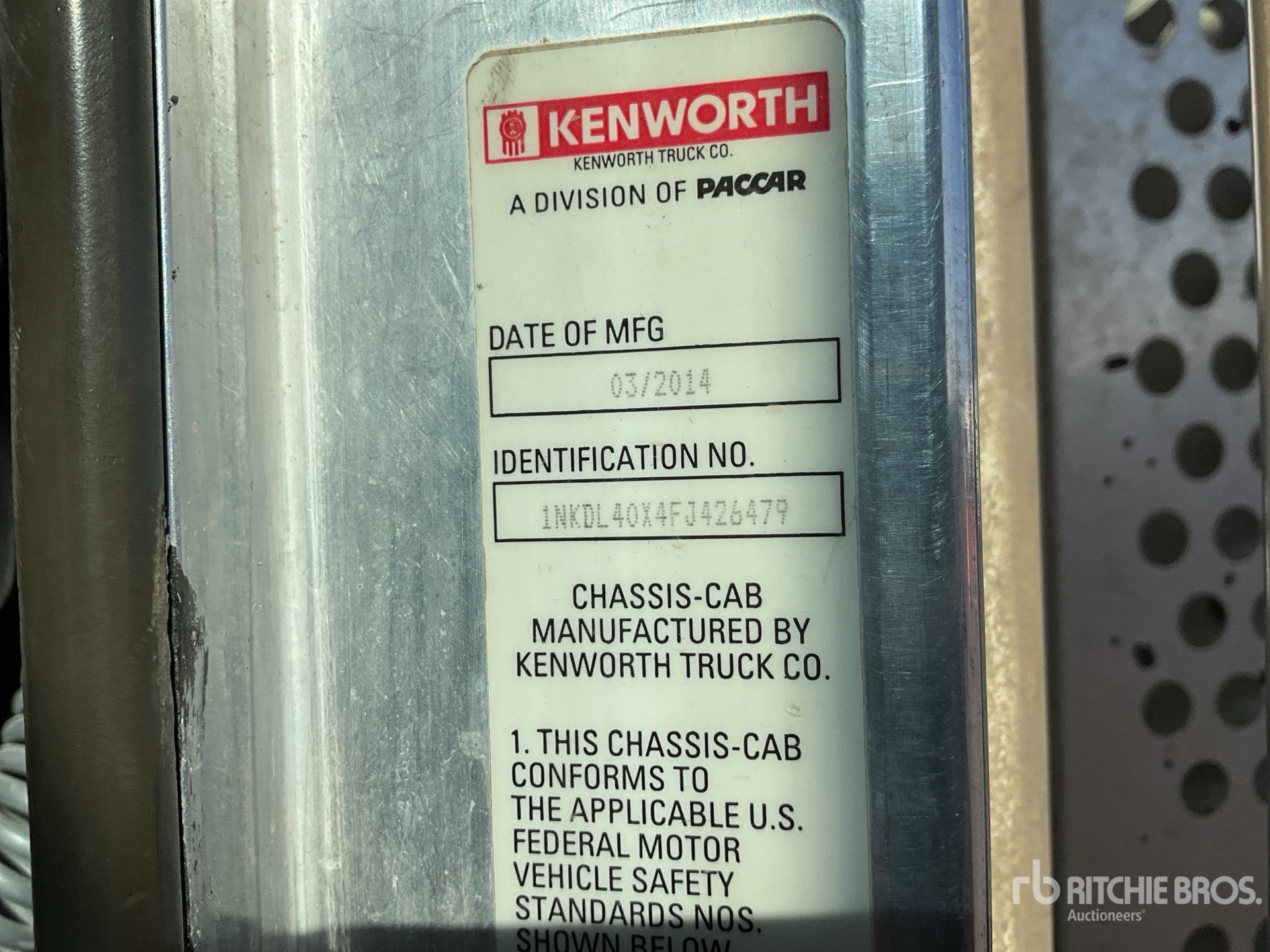 General Appearance with N.º de serie/VIN